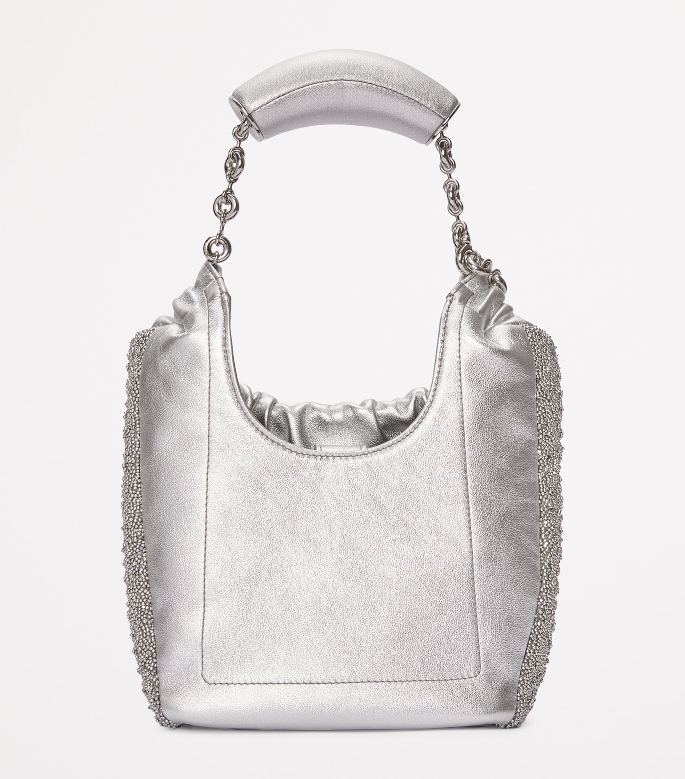 EXCLUSIVE Mini Mirror Squeeze Top-Handle Bag SILVER Image 3