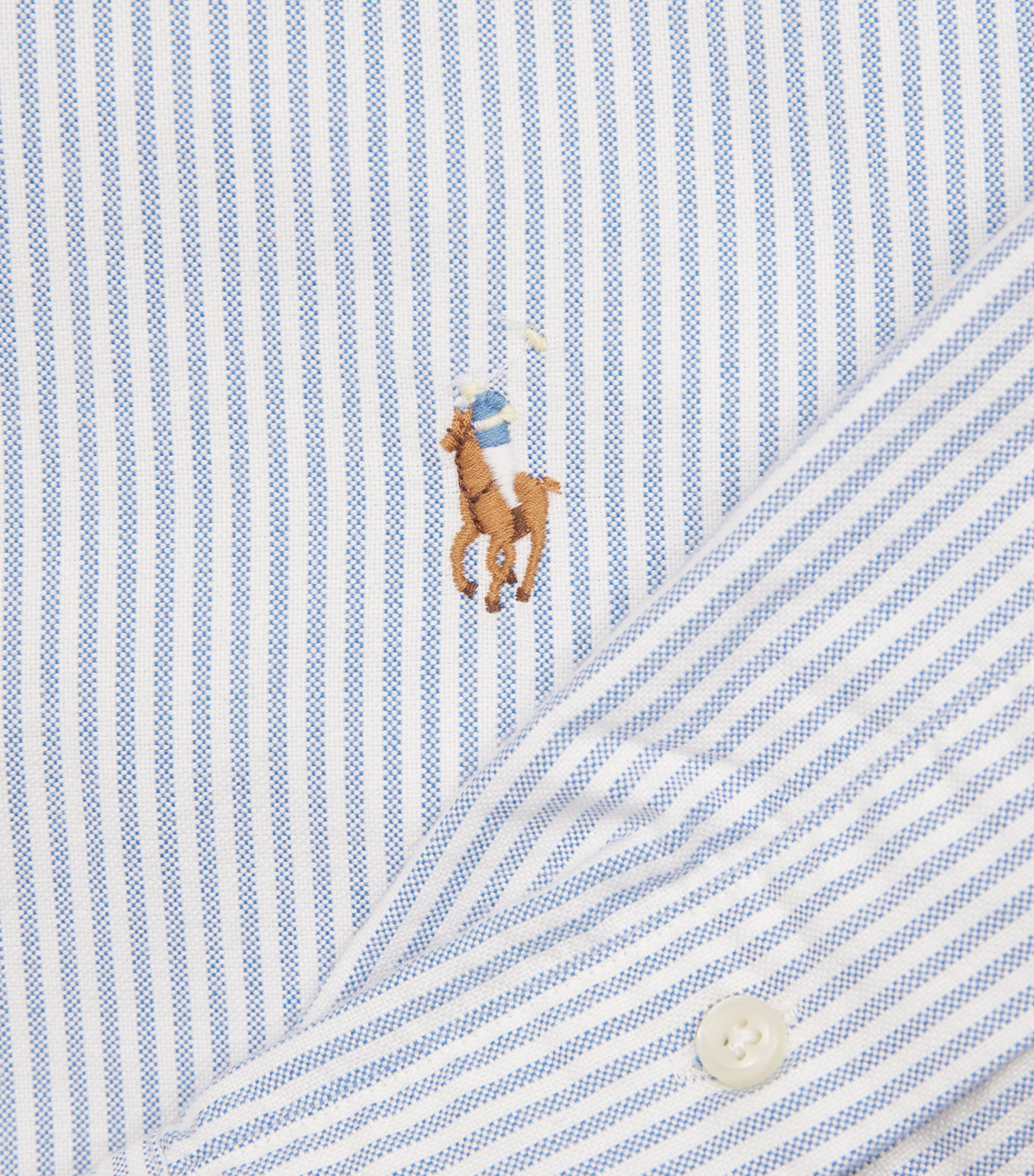 Polo Ralph Lauren Mens Striped Oxford Shirt Blue/white Stripe Image 5