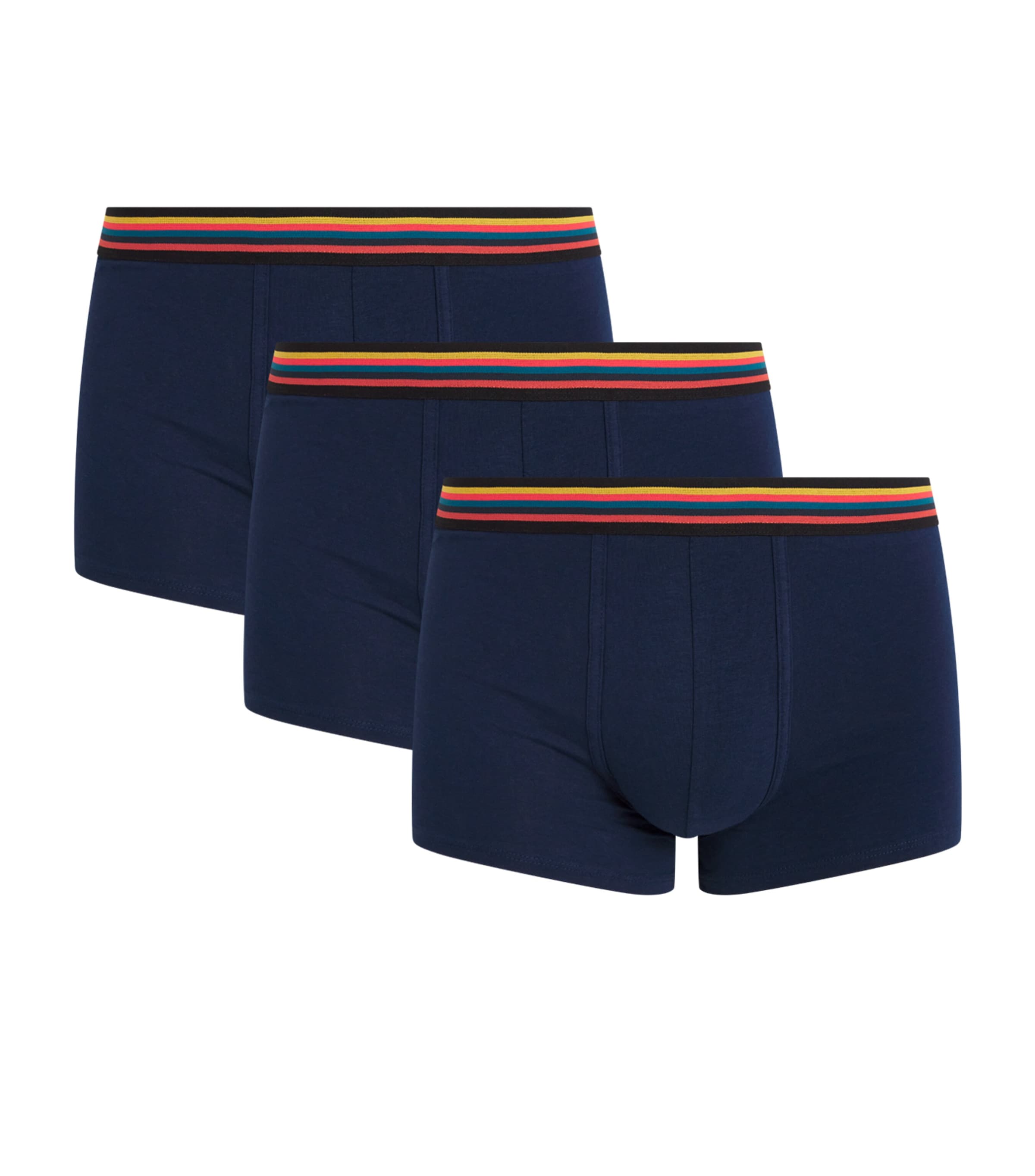 Paul Smith Cotton Stretch Artist Stripe Briefs In Blue