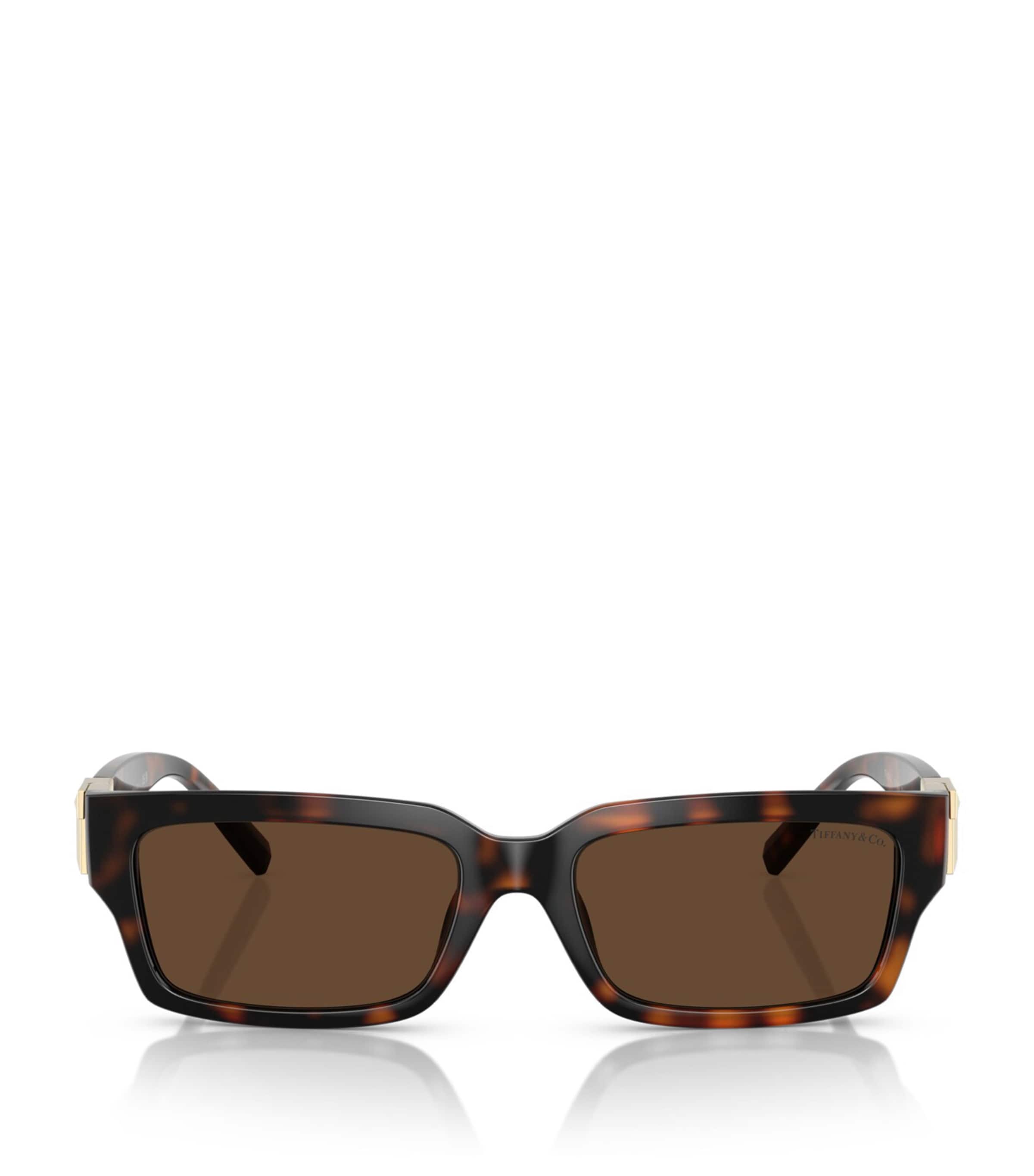 Tiffany & Co Womens Brown Tf4226u Rectangle-frame Tortoiseshell Acetate Sunglasses In Brown