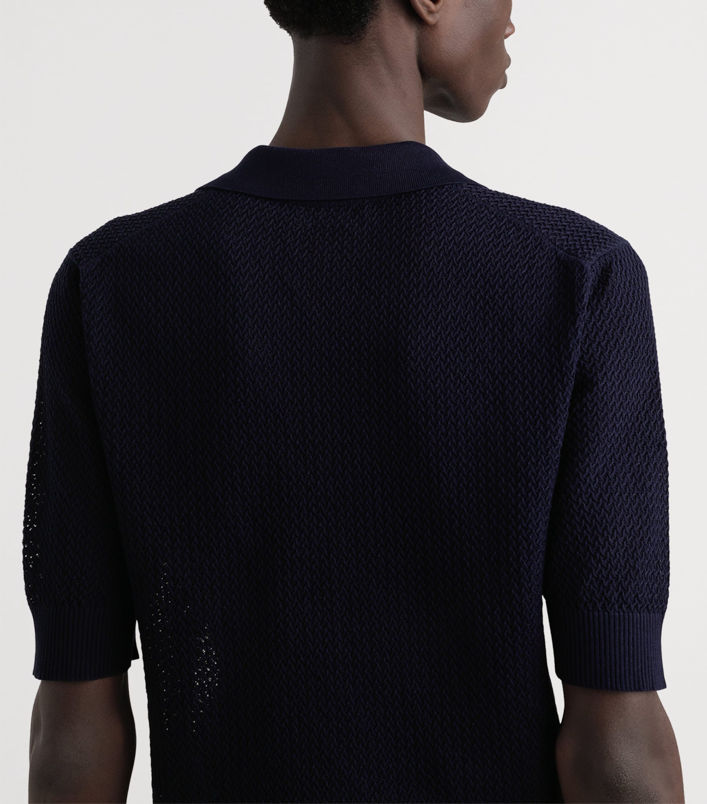 Cotton Polo Shirt B3681-VERY DARK Image 4