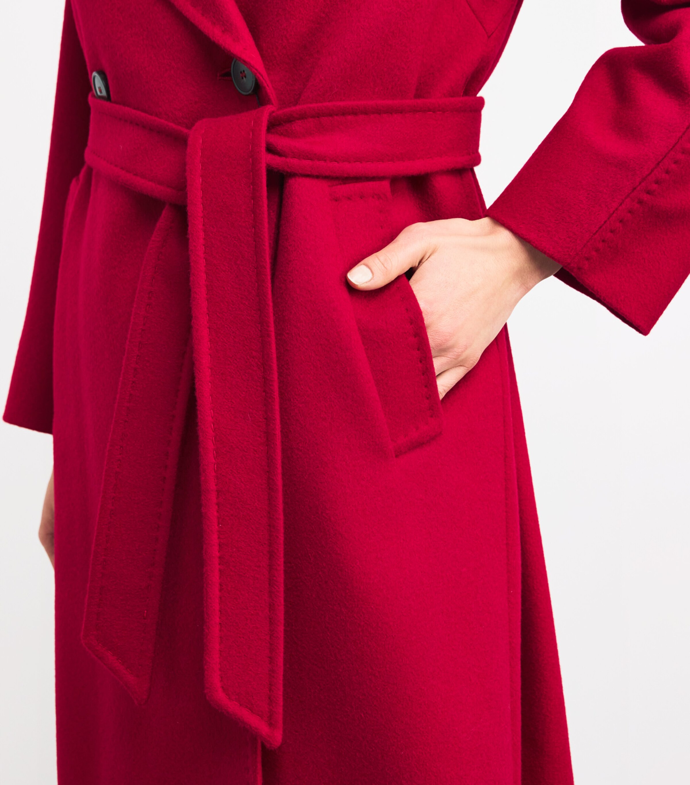 Cashmere Lunar New Year Overcoat RED Image 6