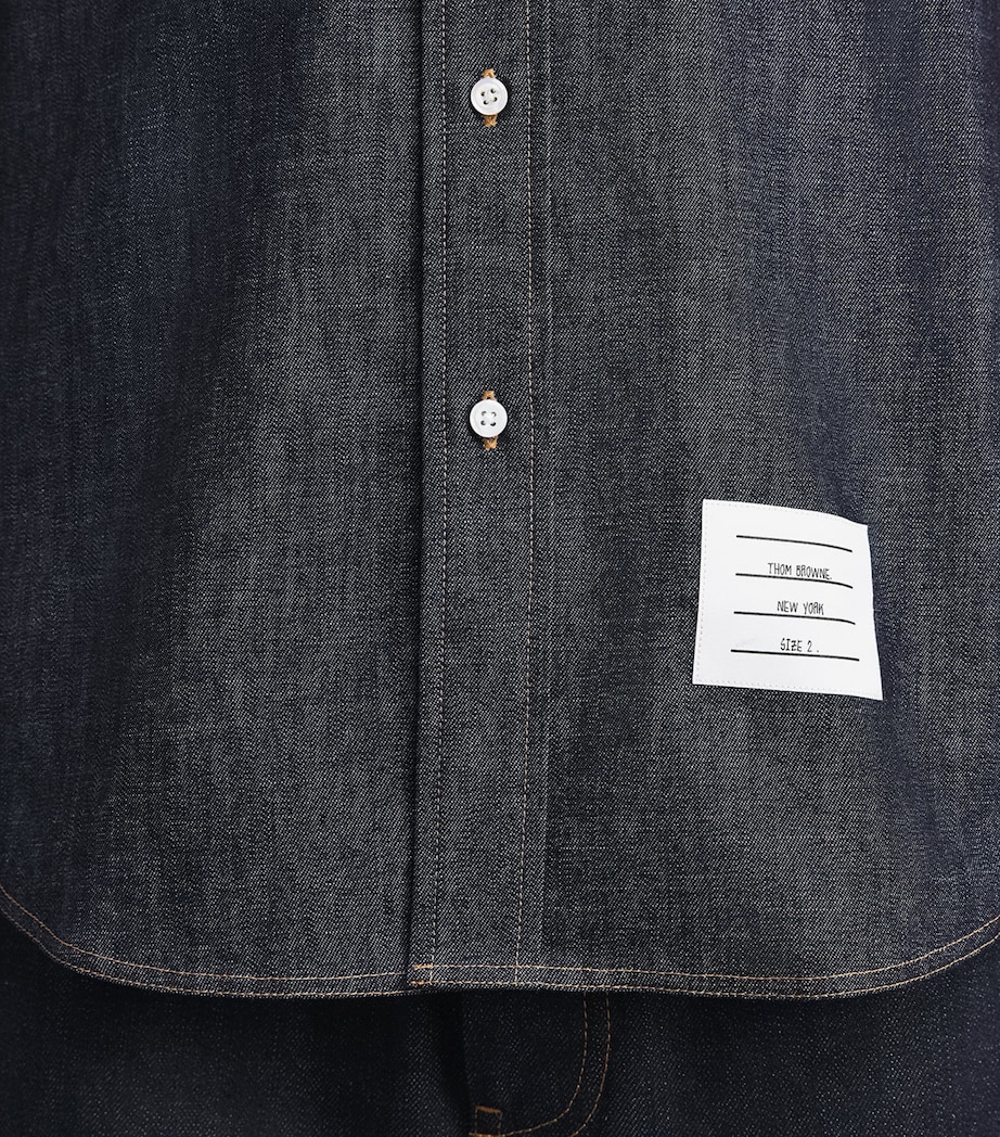 Thom Browne Mens Denim Armband Shirt Navy Image 3