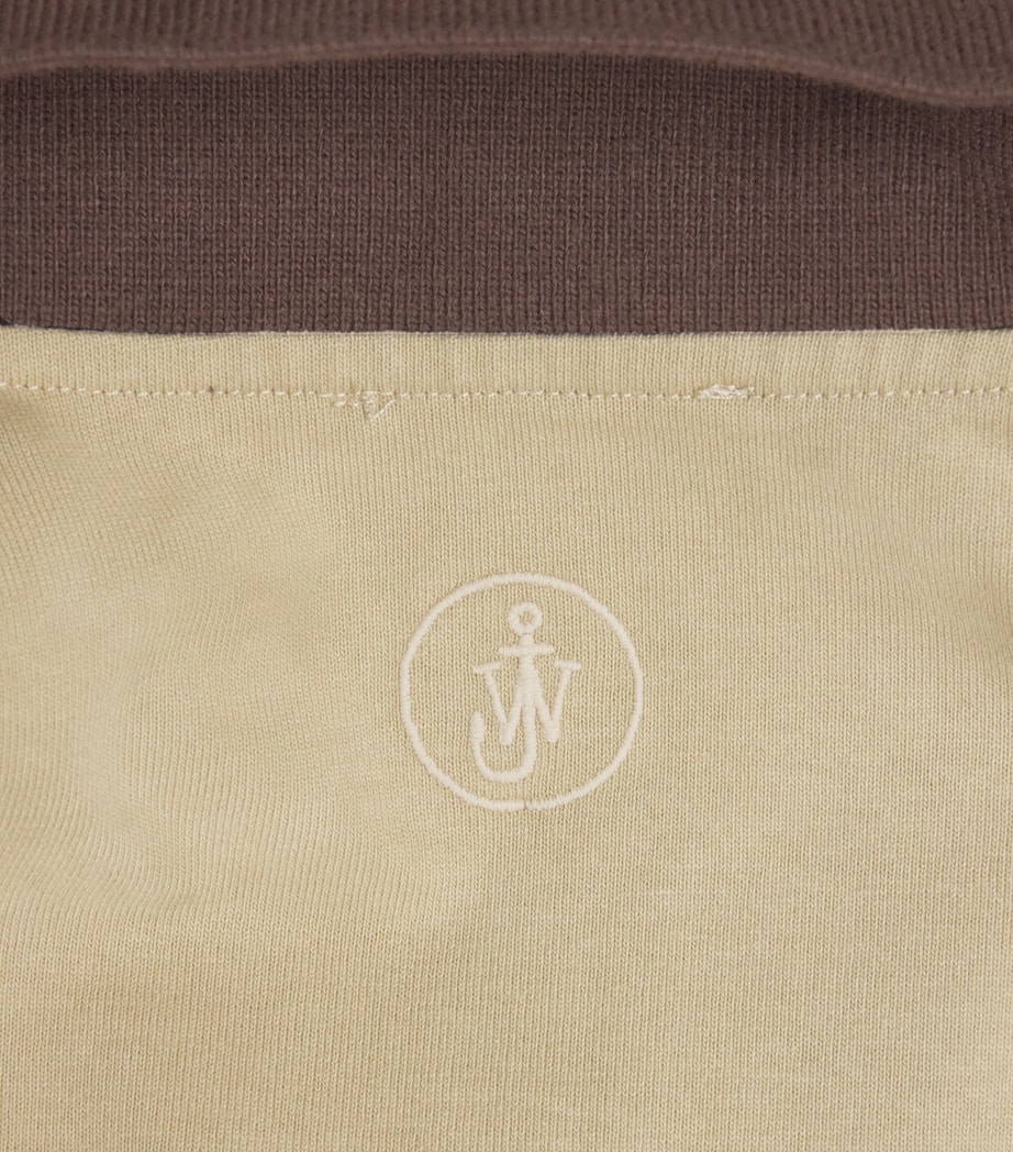 Cotton Printed Polo Shirt NOUGAT Image 5