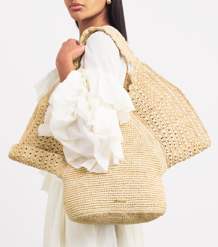 Raffia Tote Bag NATURAL Image 5