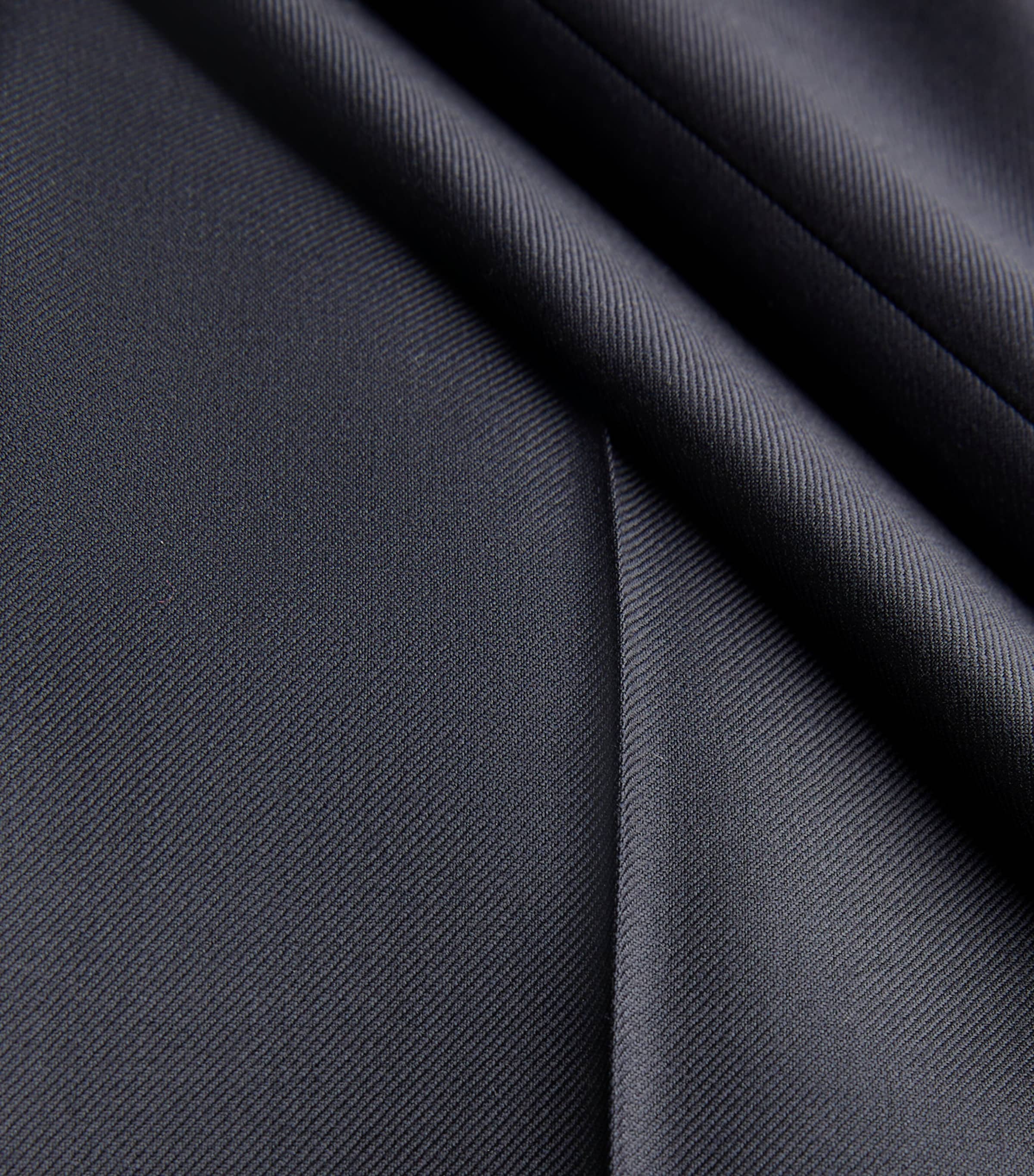 Virgin Wool Slim Tailored Trousers NAVY-001 Image 5