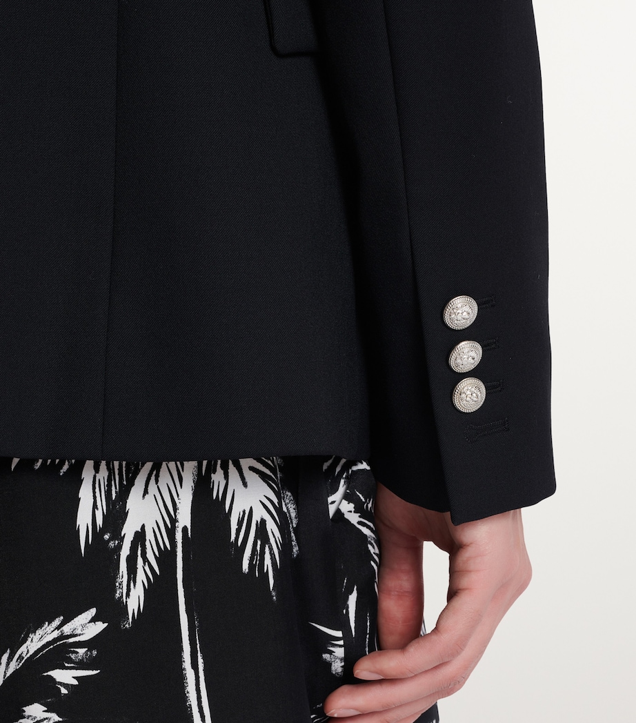 Wool Double-Breasted Blazer 0PA NOIR Image 6