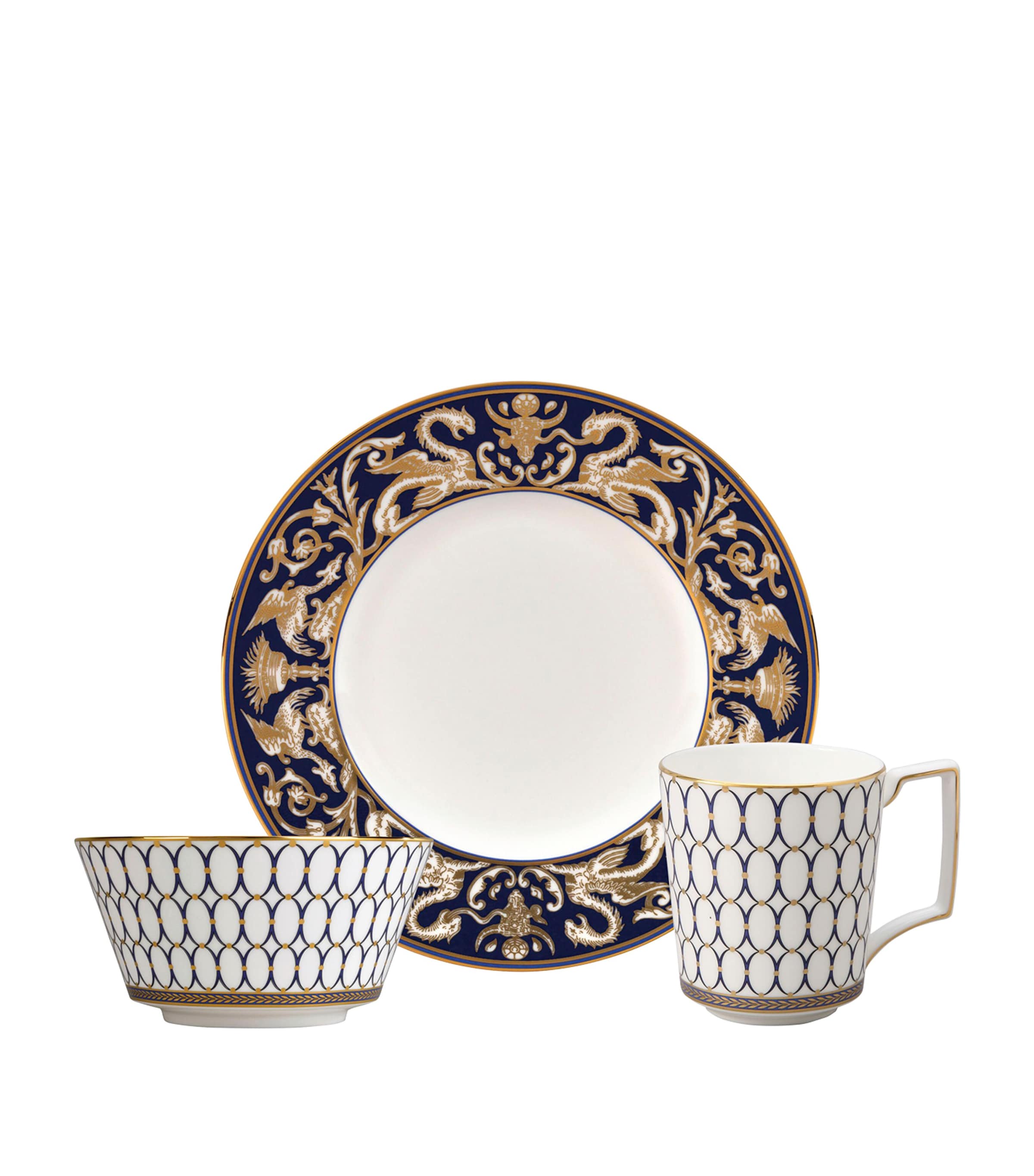 Shop Wedgwood Renaissance Dining Set In Blue