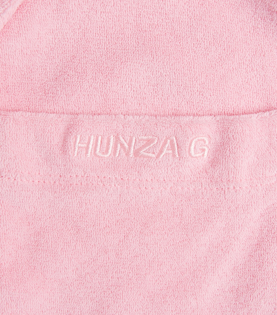 Hunza G Womens Towelling Resort Shirt Pink Image 6