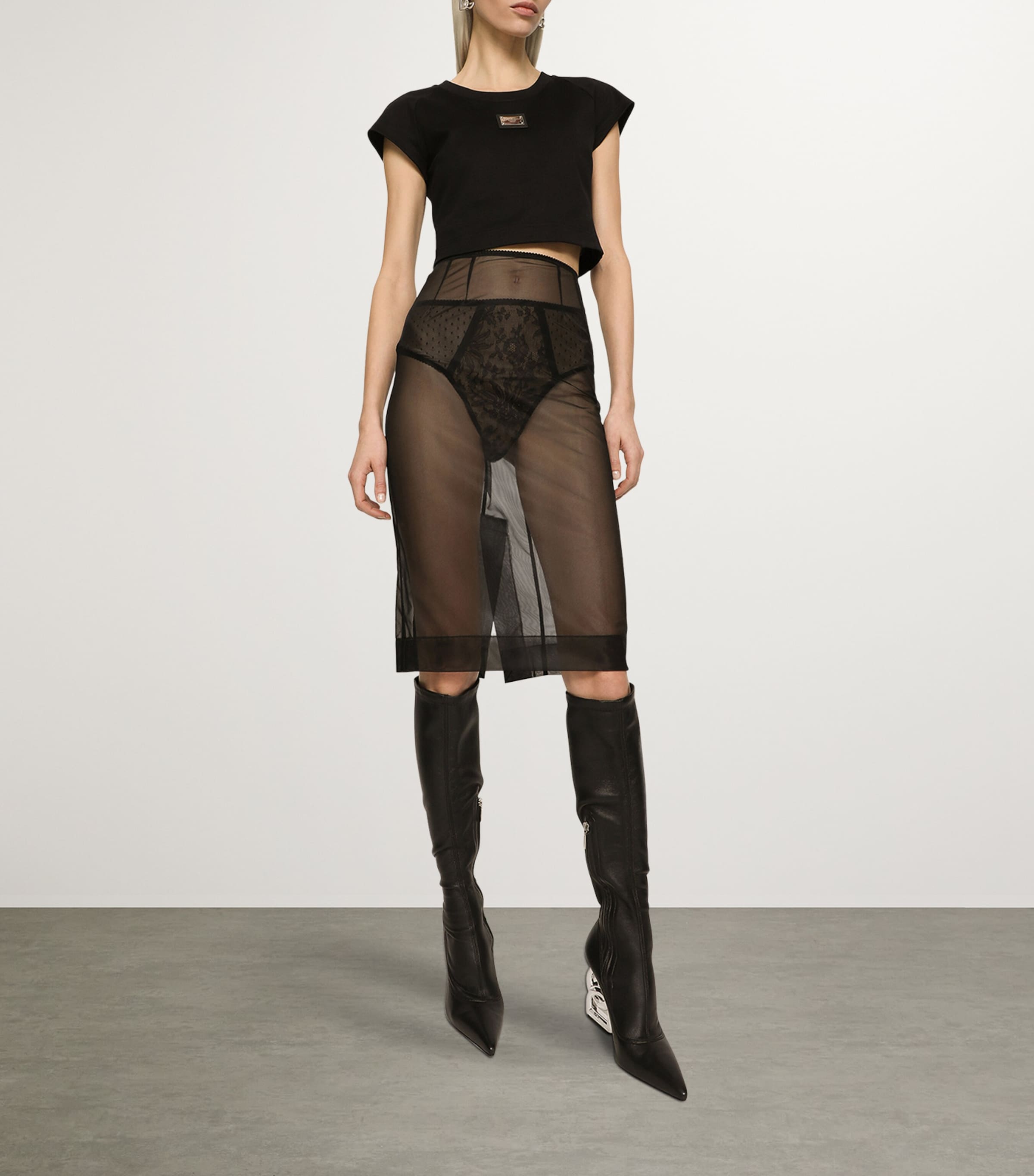 Lace Briefs N0000-BLACK Image 2