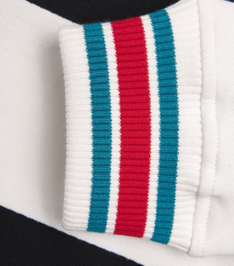 Drôle de Monsieur Mens Cotton Stripe Logo Shirt Off White Image 6