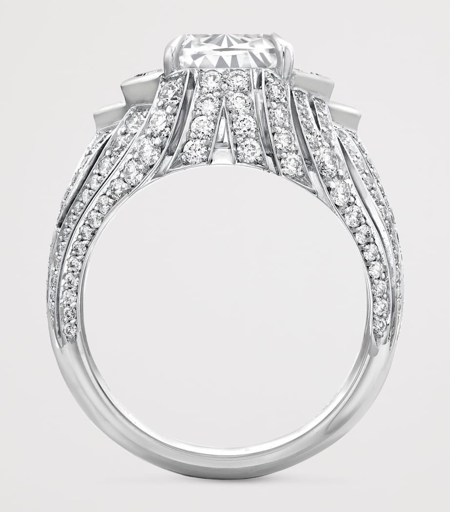 Platinum and Diamond Victoria Falls Inside Africa Ring PLATINUM Image 4