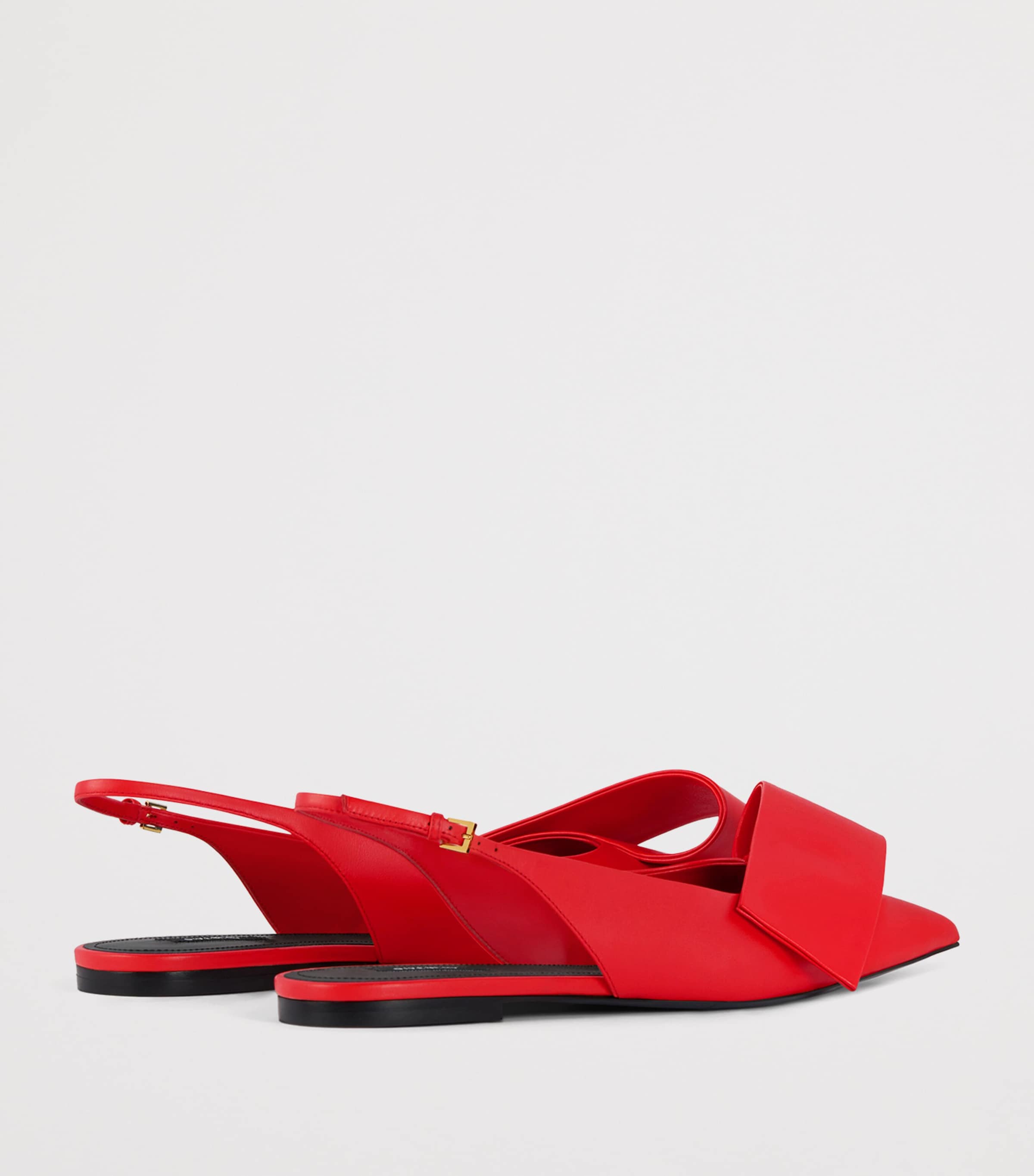 Givenchy Leather Twisted Ribbon Slingback Ballet Flats Image 5