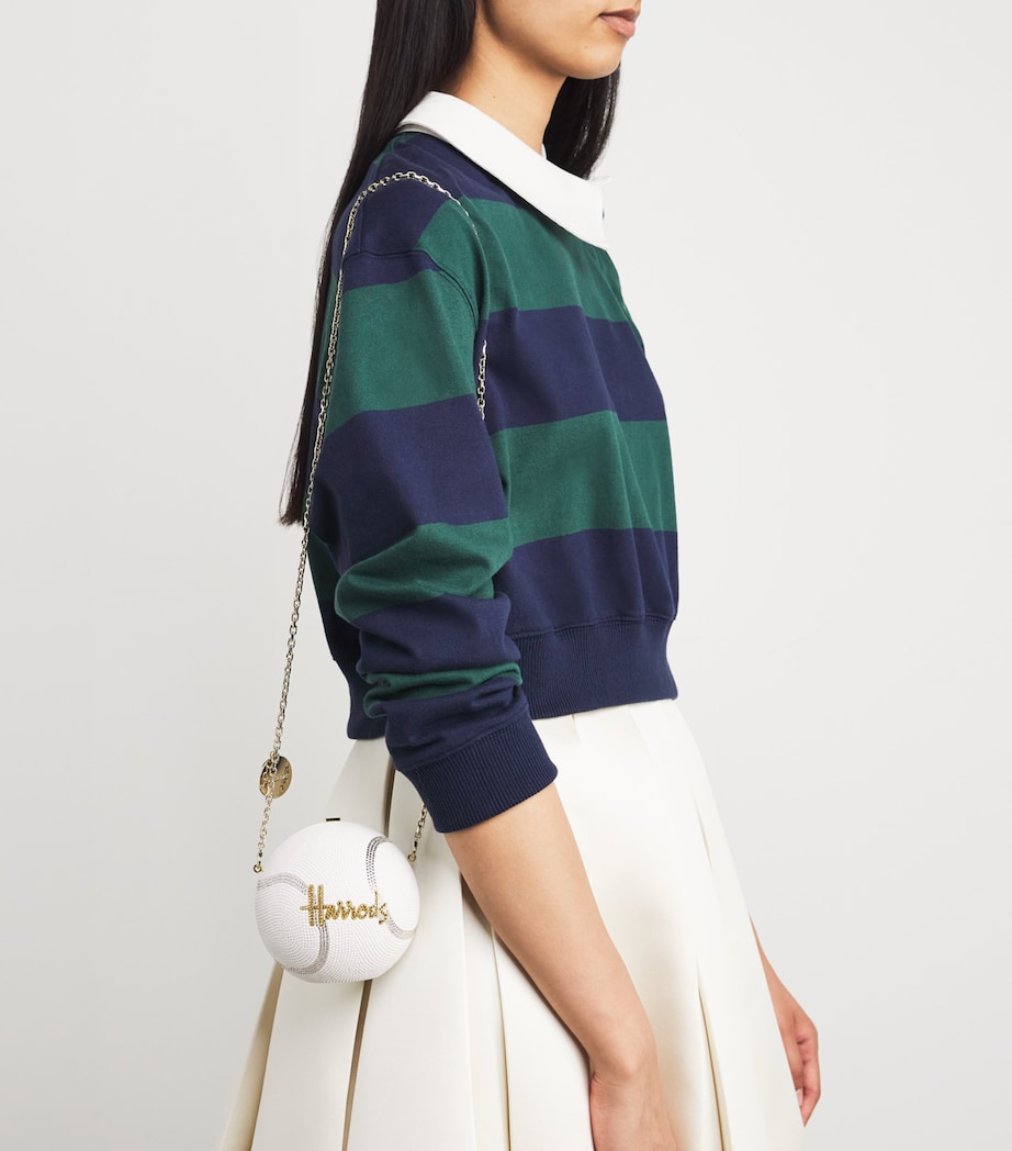 x Harrods EXCLUSIVE Tennis Ball Clutch Bag CHAMPAGNE CHALK MLT Image 2