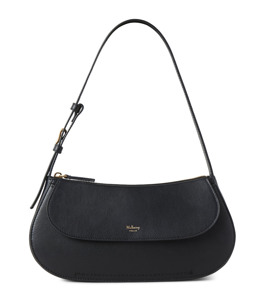 Leather Clovelly Shoulder Bag BLACK Image 1