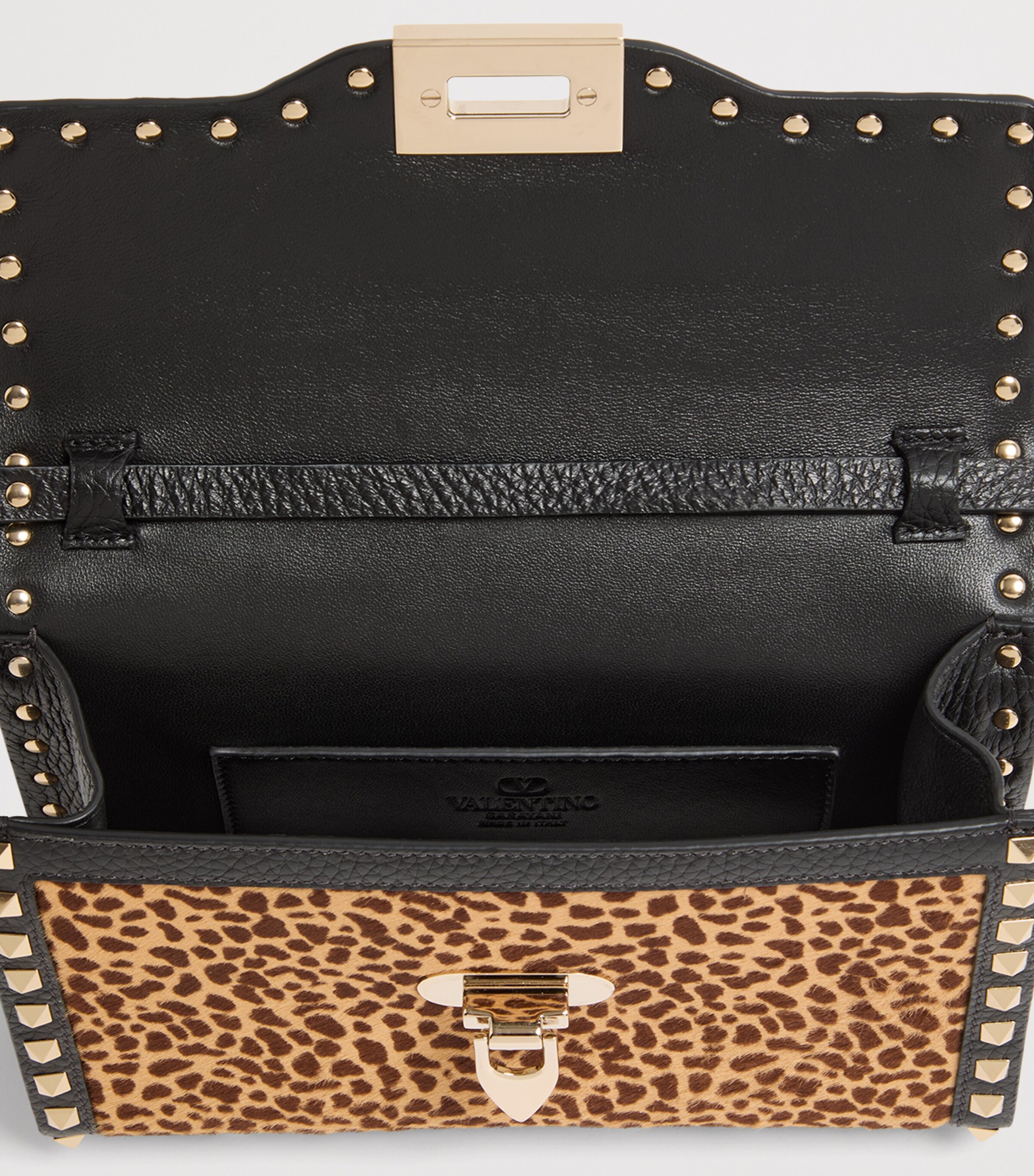 Small Leather Rockstud Shoulder Bag C2J Image 5