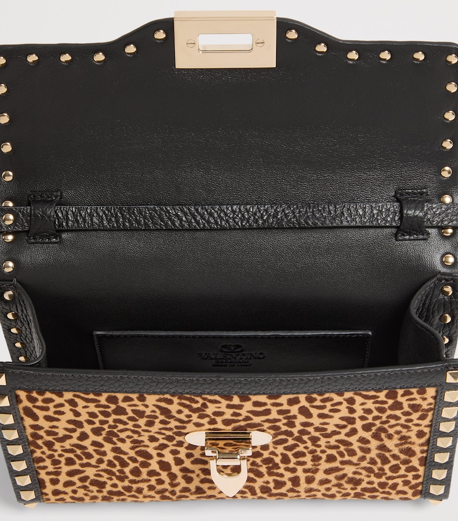 Small Leather Rockstud Shoulder Bag C2J Image 5