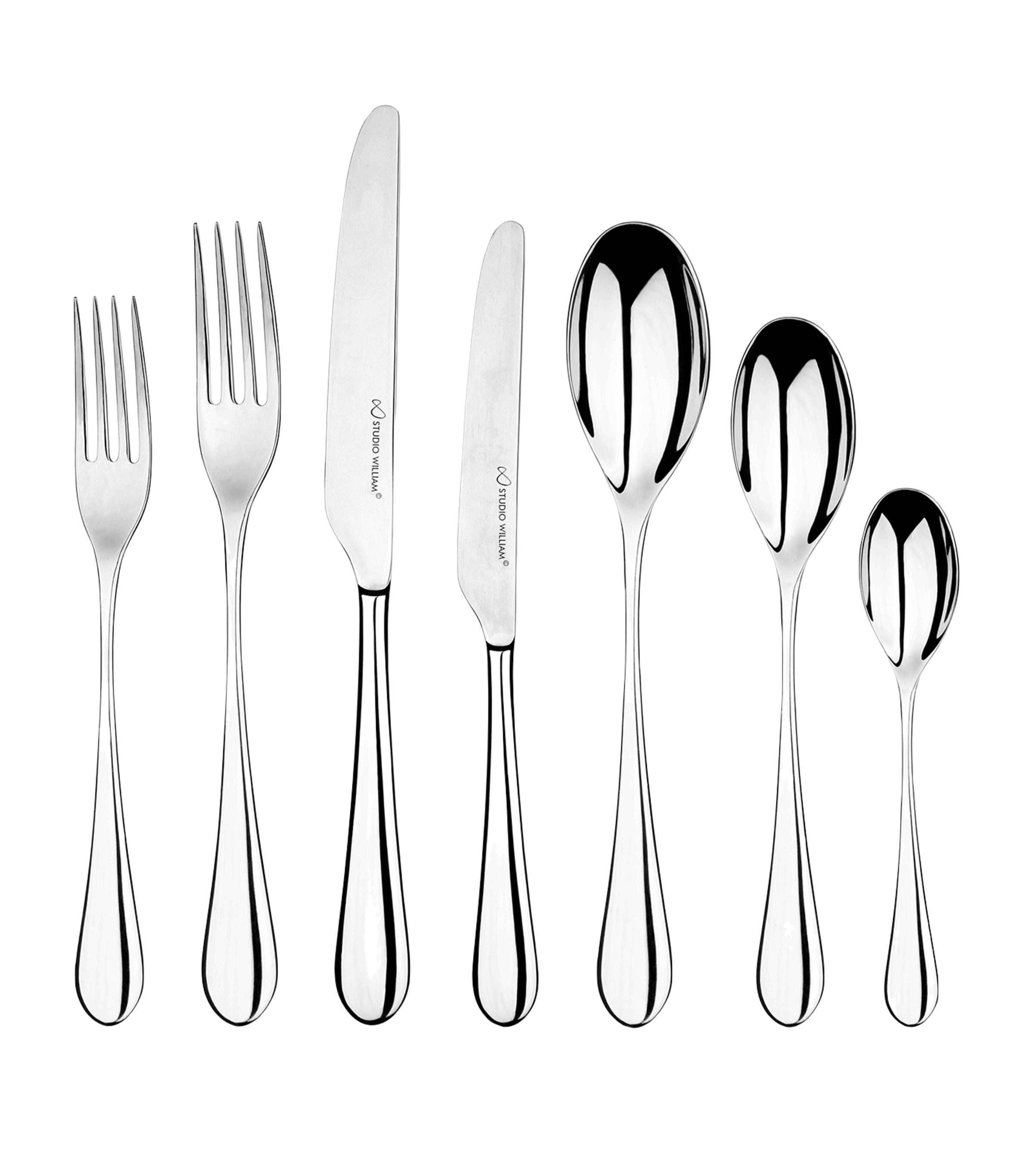 Studio William Mirrored Mulberry 84-piece Cutlery Set