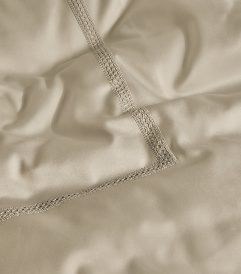 Supima Cotton Wilton Super King Duvet Cover Set (260cm x 220cm) GREY Image 3