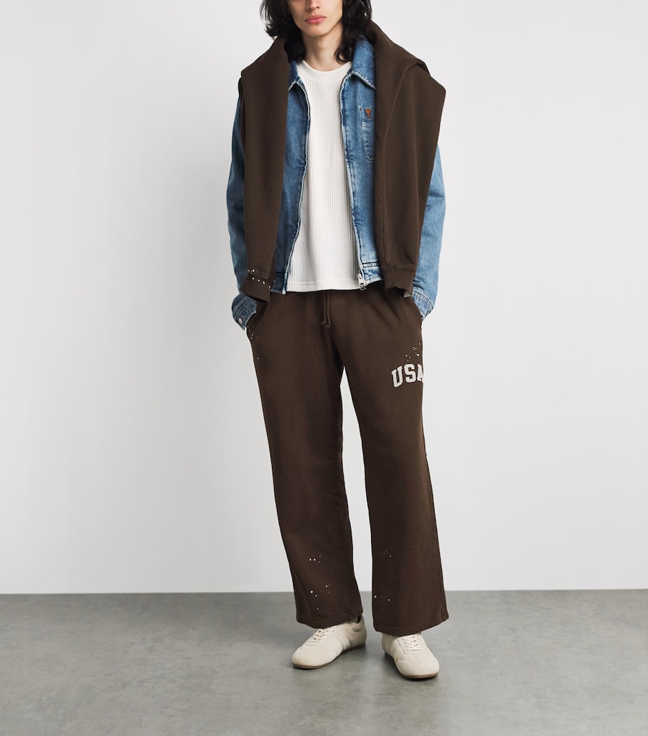 Cherry Los Angeles Mens Cotton USA Parachute Sweatpants Chocolate Image 2
