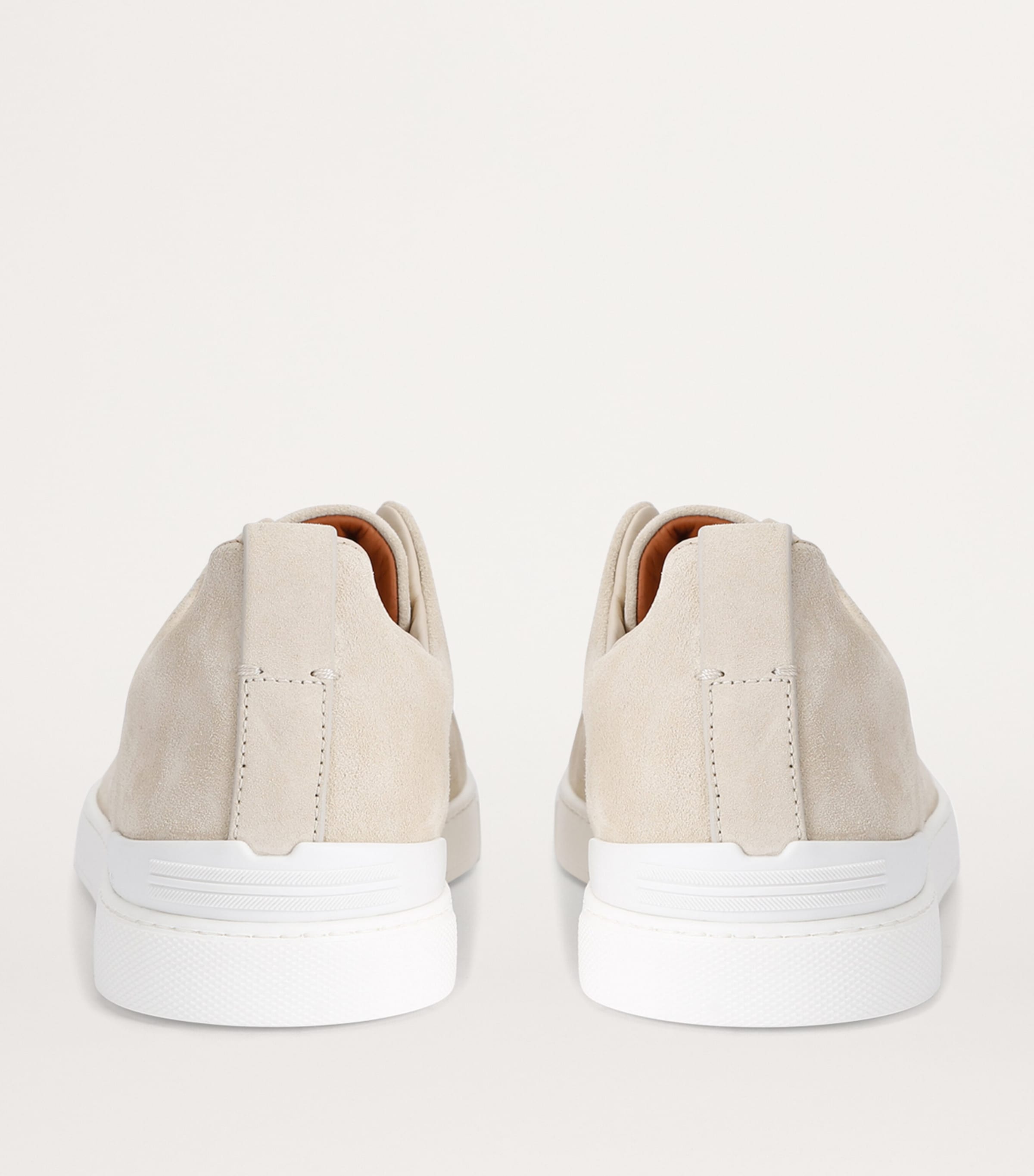 Leather Triple Stitch Sneakers CREAM Image 2