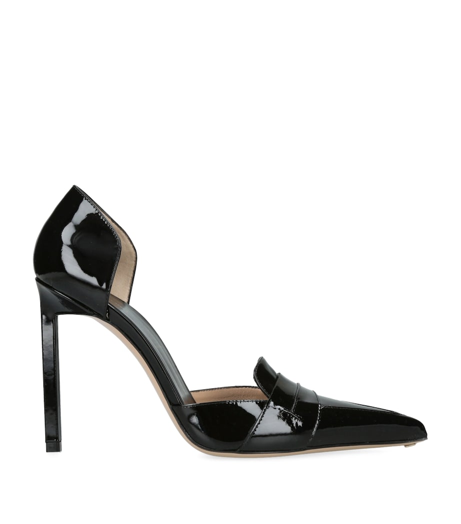 Leather Eva D’Orsay Pumps 105 BLACK Image 1