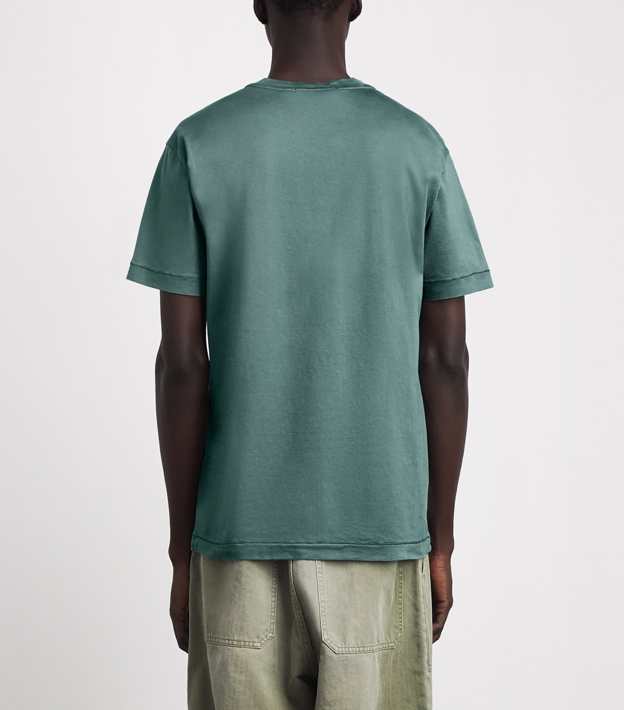 Stone Island Mens Cotton Compass Logo T-Shirt Image 5