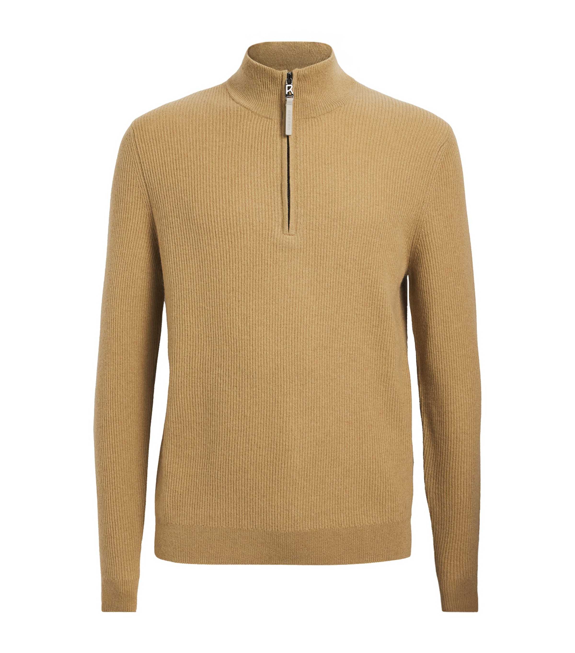 Bogner Derek Quarter-zip Sweater In Brown