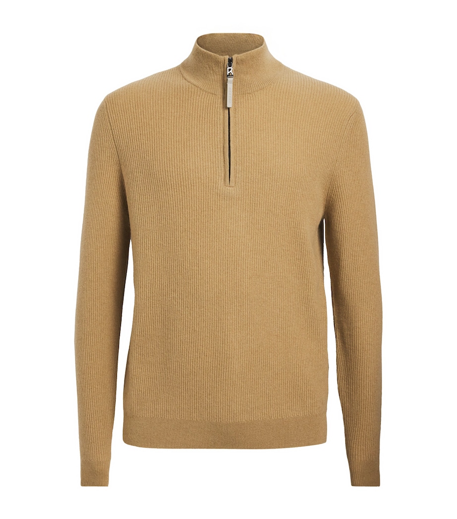 Derek Quarter-Zip Sweater 805-WET SAND Image 1