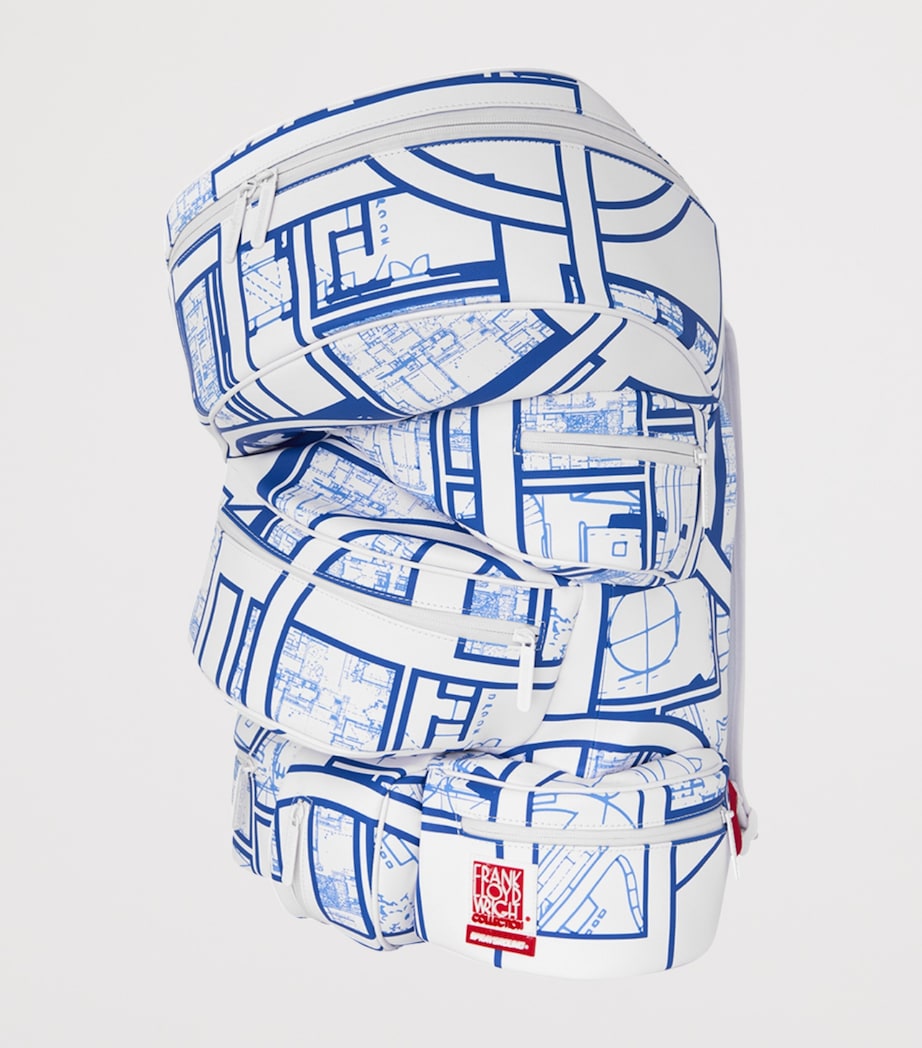 Sprayground Frank Lloyd Wright Backpack Blue Print Image 5