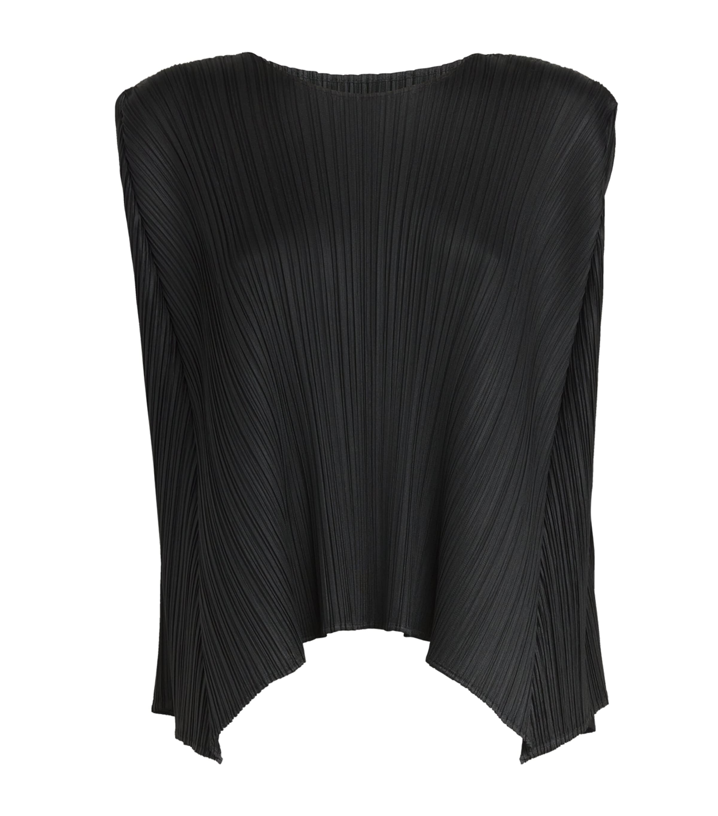 ISSEY MIYAKE EFFICIENT SQUARE SLEEVELESS BLOUSE