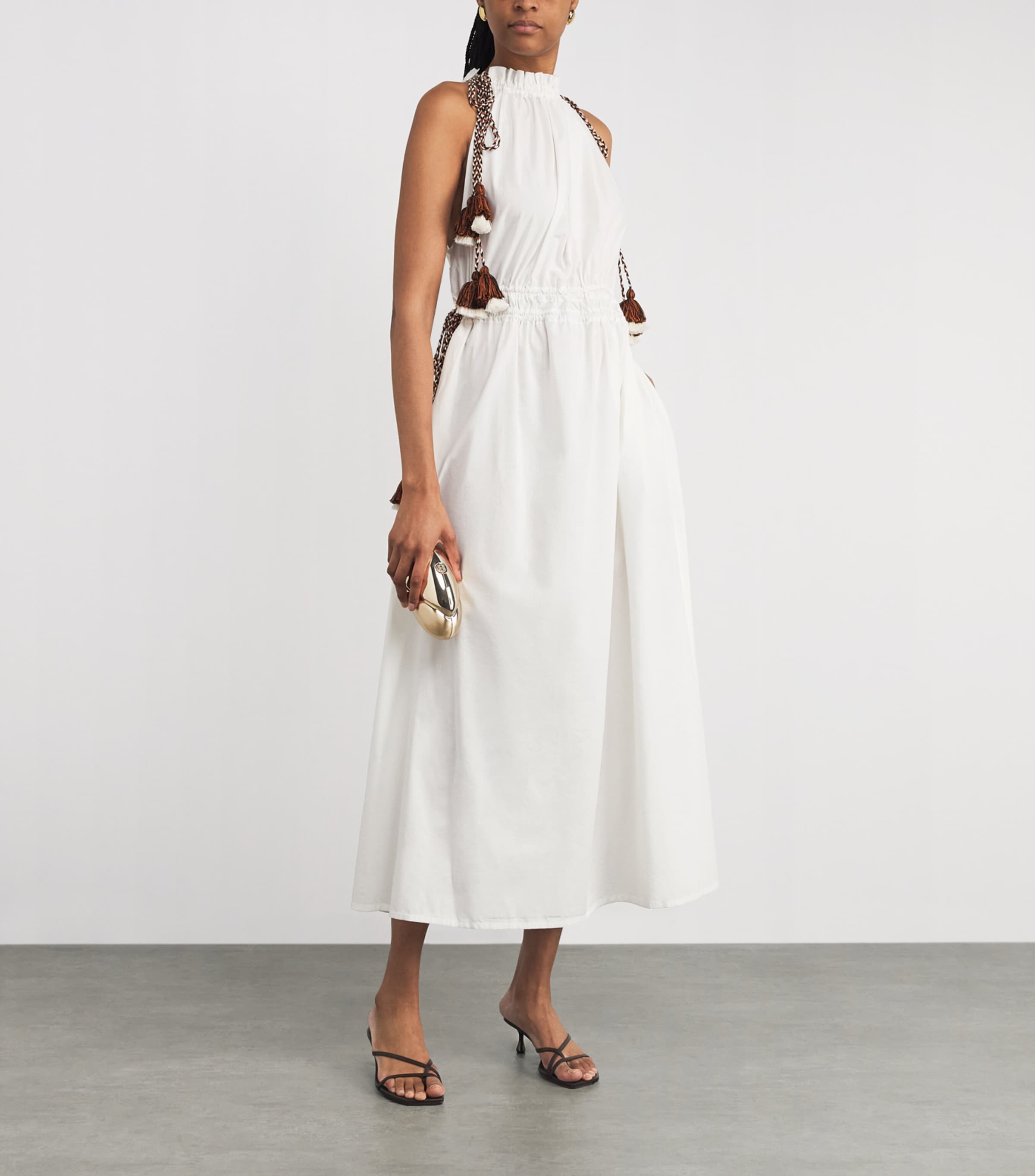 Cotton Tassel Mati Maxi Dress IVORY Image 2