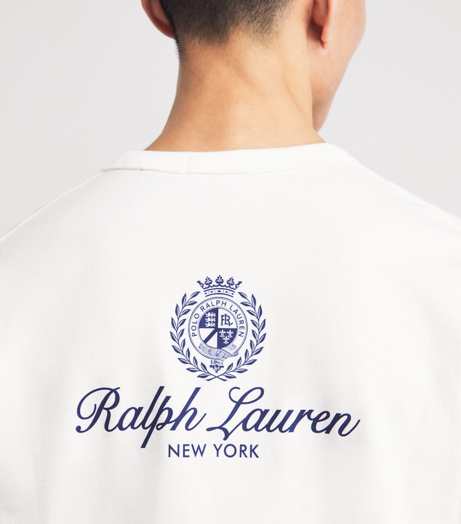 Polo Ralph Lauren Mens Cotton Logo Crest T-Shirt White Image 3