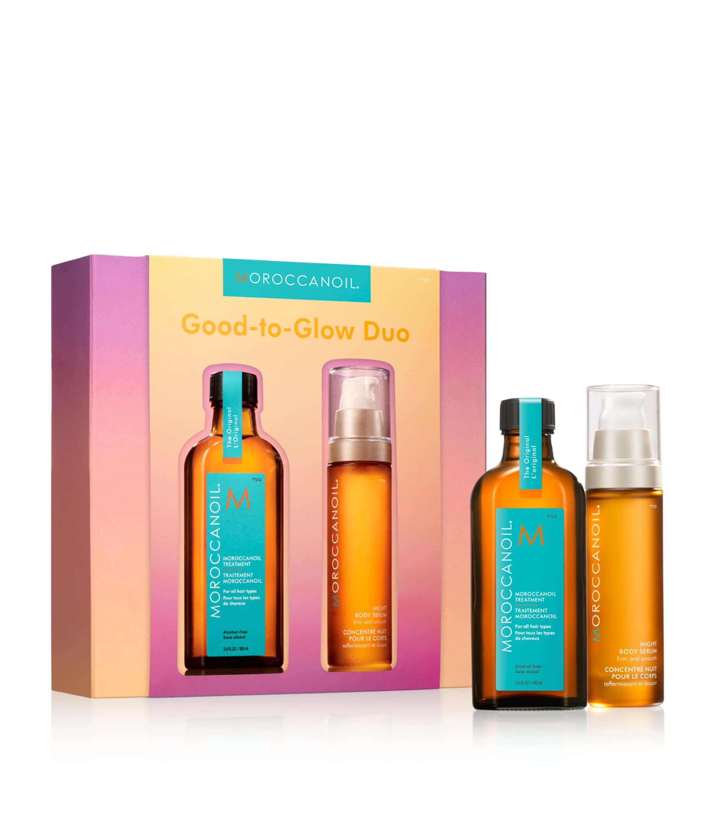 Moroccanoil Good-to-glow Duo Hair Treatment And Body Serum Set