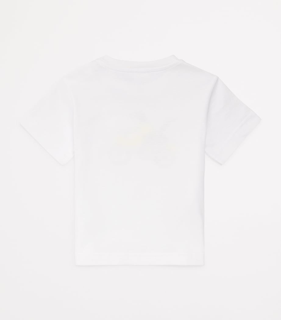 Cotton Crocodile Print T-Shirt (6-18 Months) 0156 WHITE/GREEN Image 2