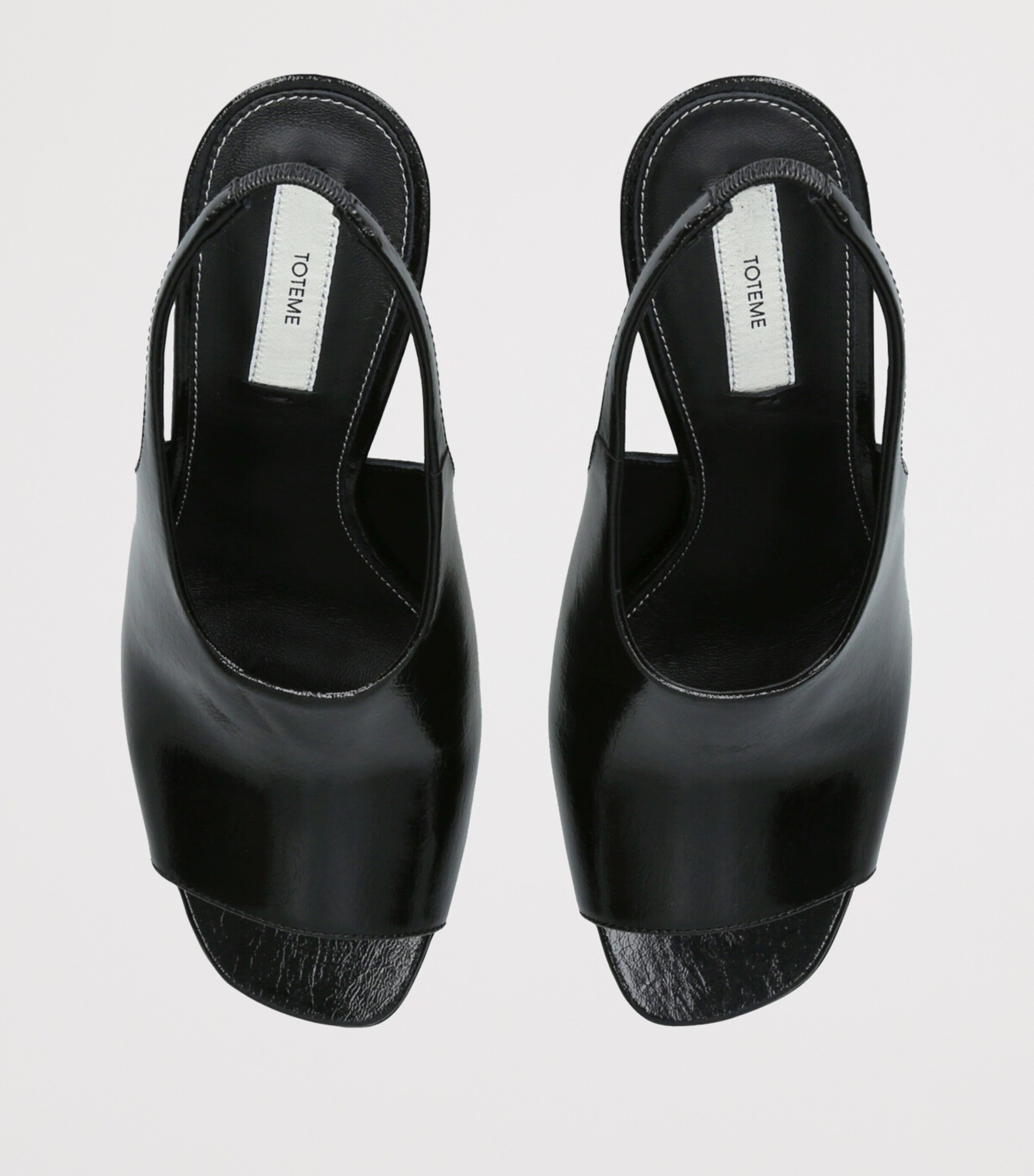 Toteme Leather Contour Slingback Pumps 85 Black Image 4