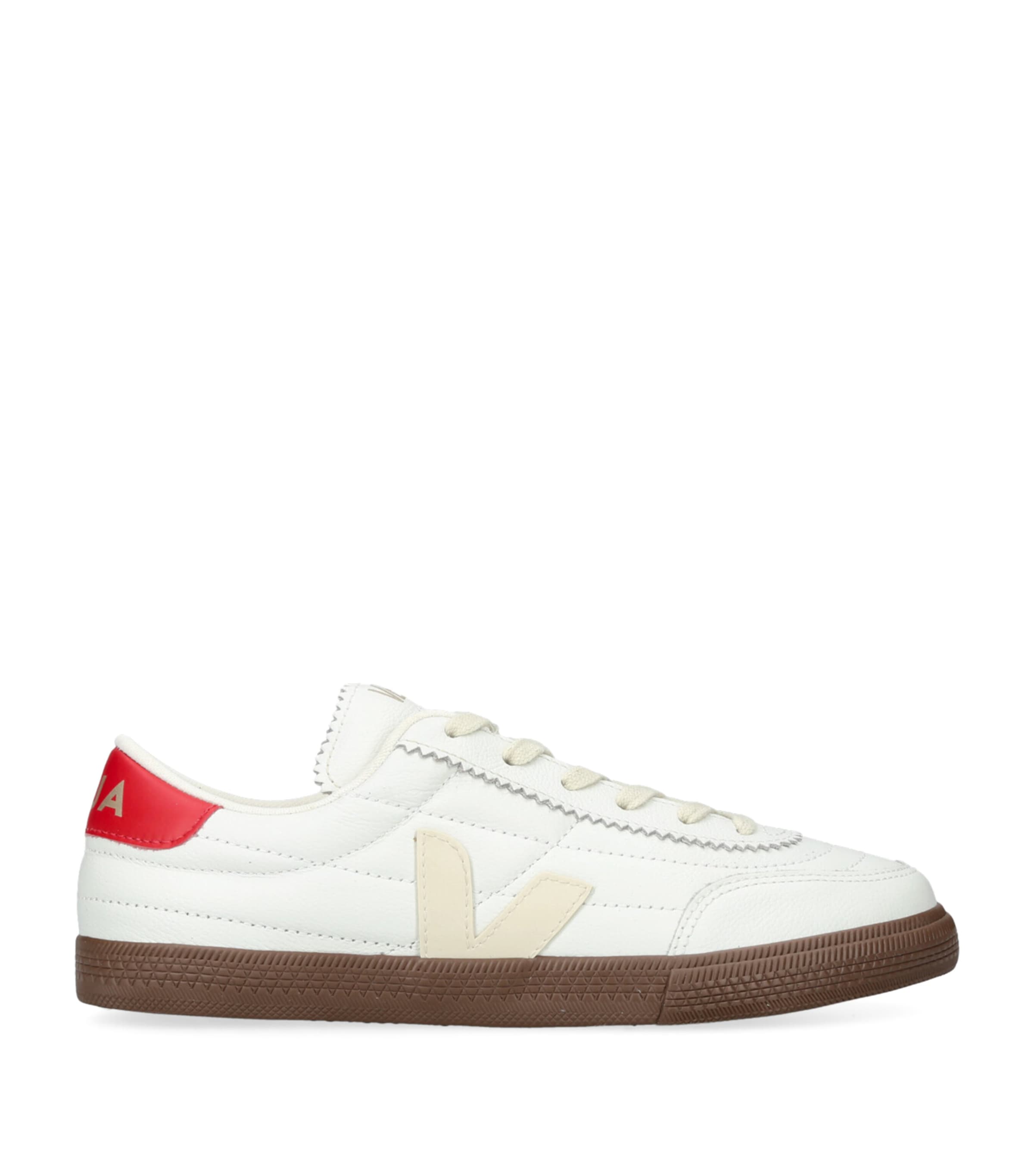 Shop Veja Leather Panenka Sneakers In Red