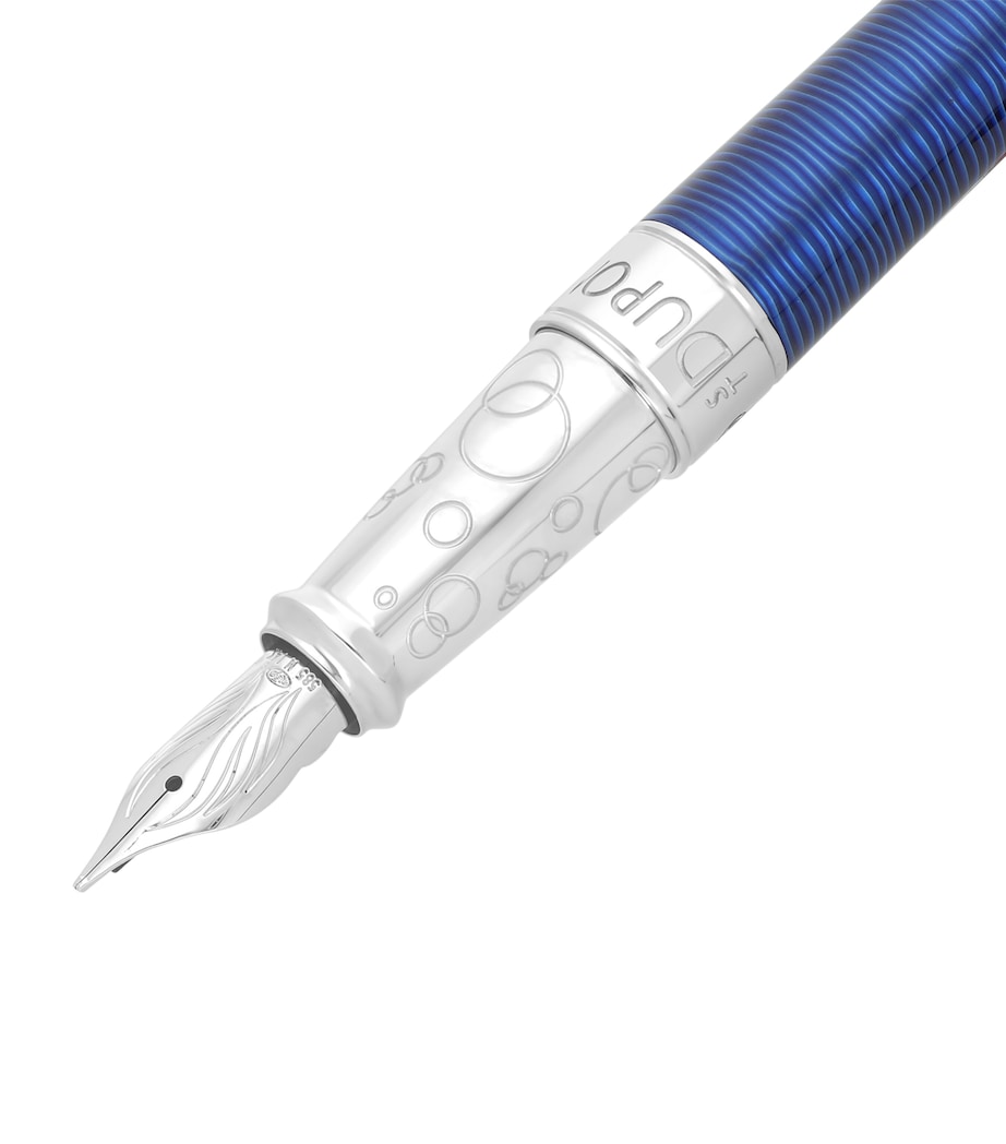 Gulf Stream Line D Eternity Fountain Pen BLUE & PALLADIUM Image 2