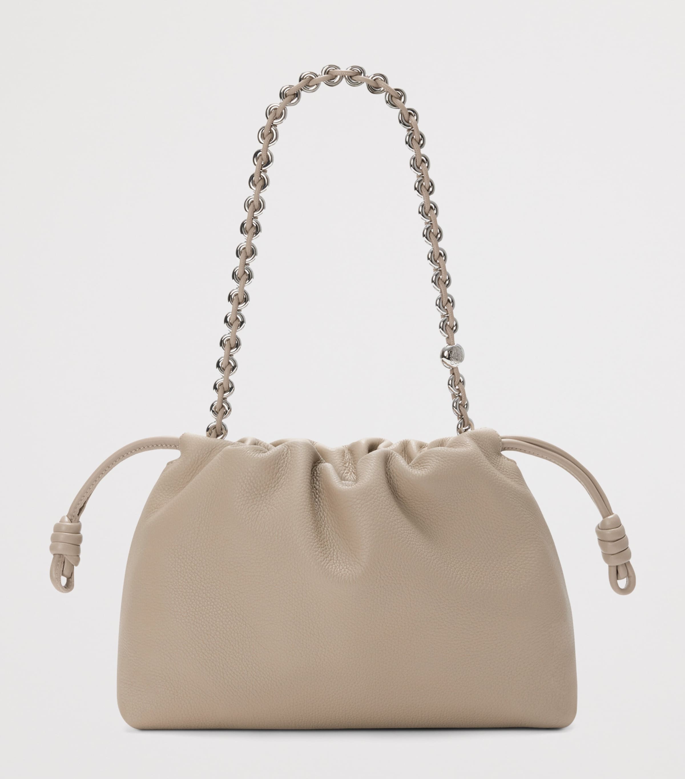 Medium Leather Flamenco Shoulder Bag CLAY Image 5