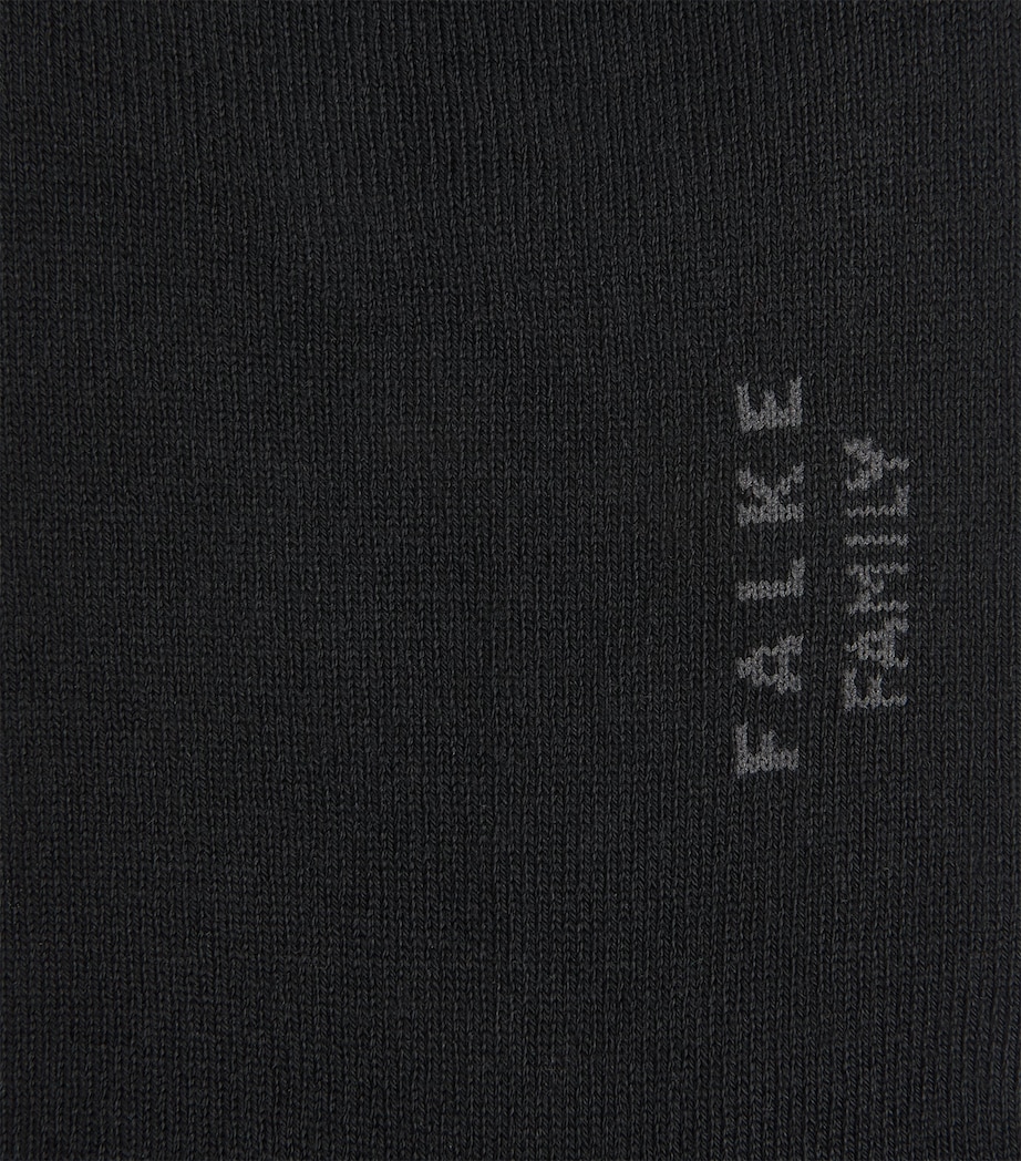 Falke Mens Family Ankle Socks Black Image 2