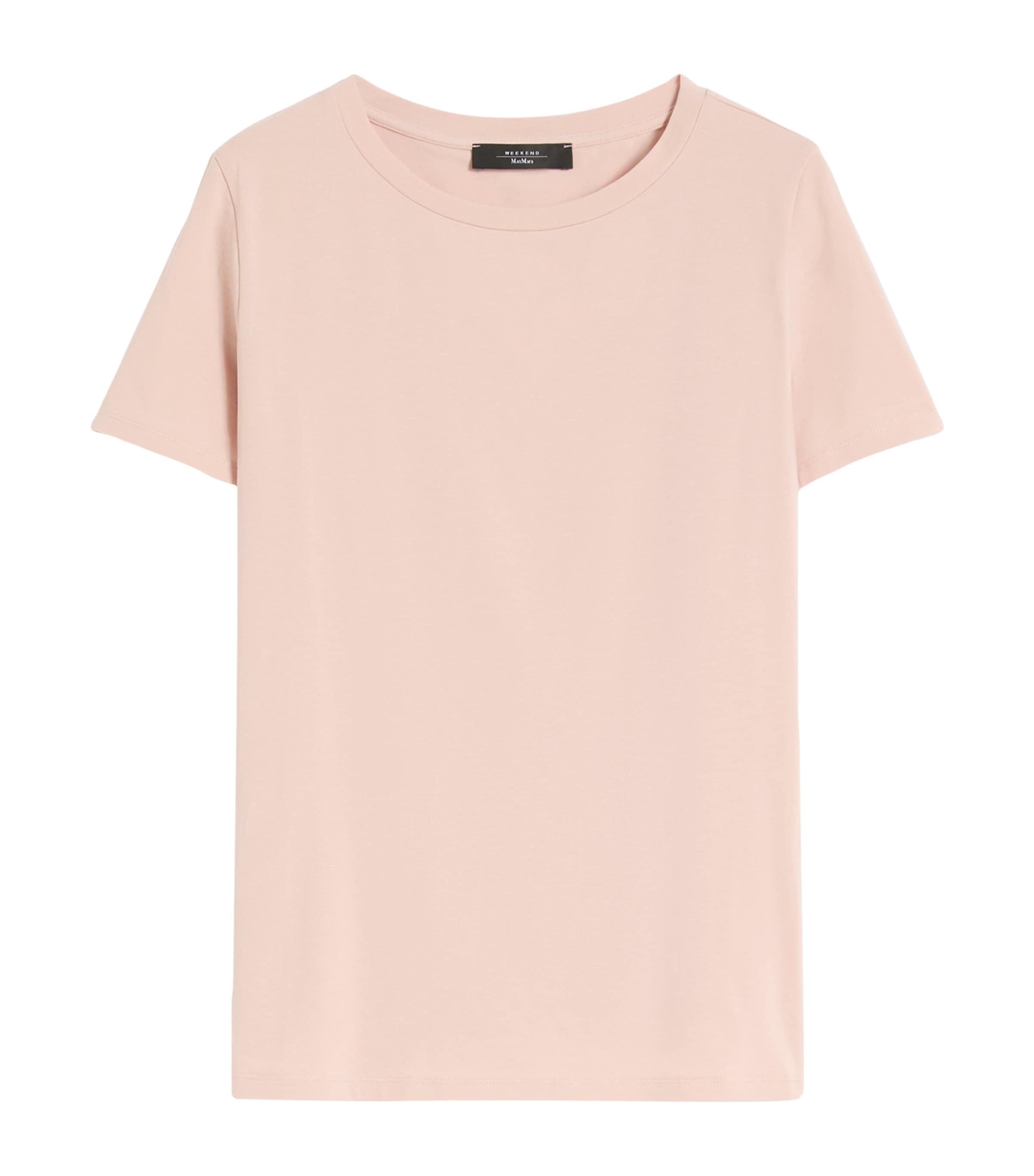 Weekend Max Mara Womens Stretch-Cotton T-Shirt Pink Image 1
