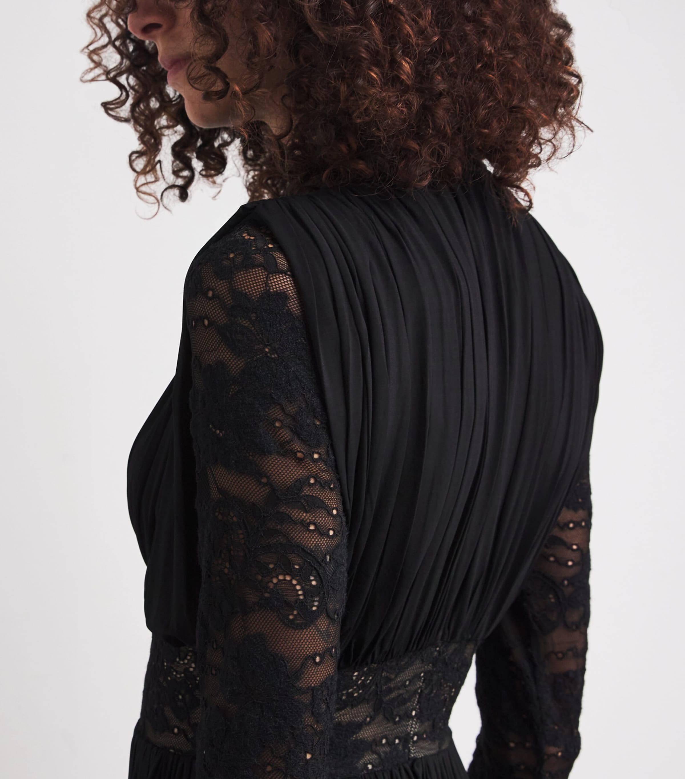 Lace-Detail Rebellion Maxi Dress BLK BLACK Image 6