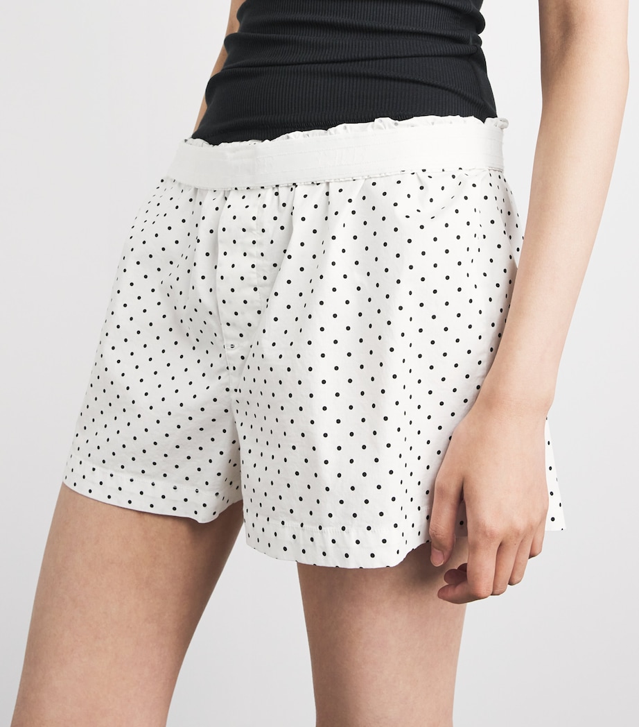Skims Womens Poplin Boxer Pyjama Set Onyx Dot Image 3