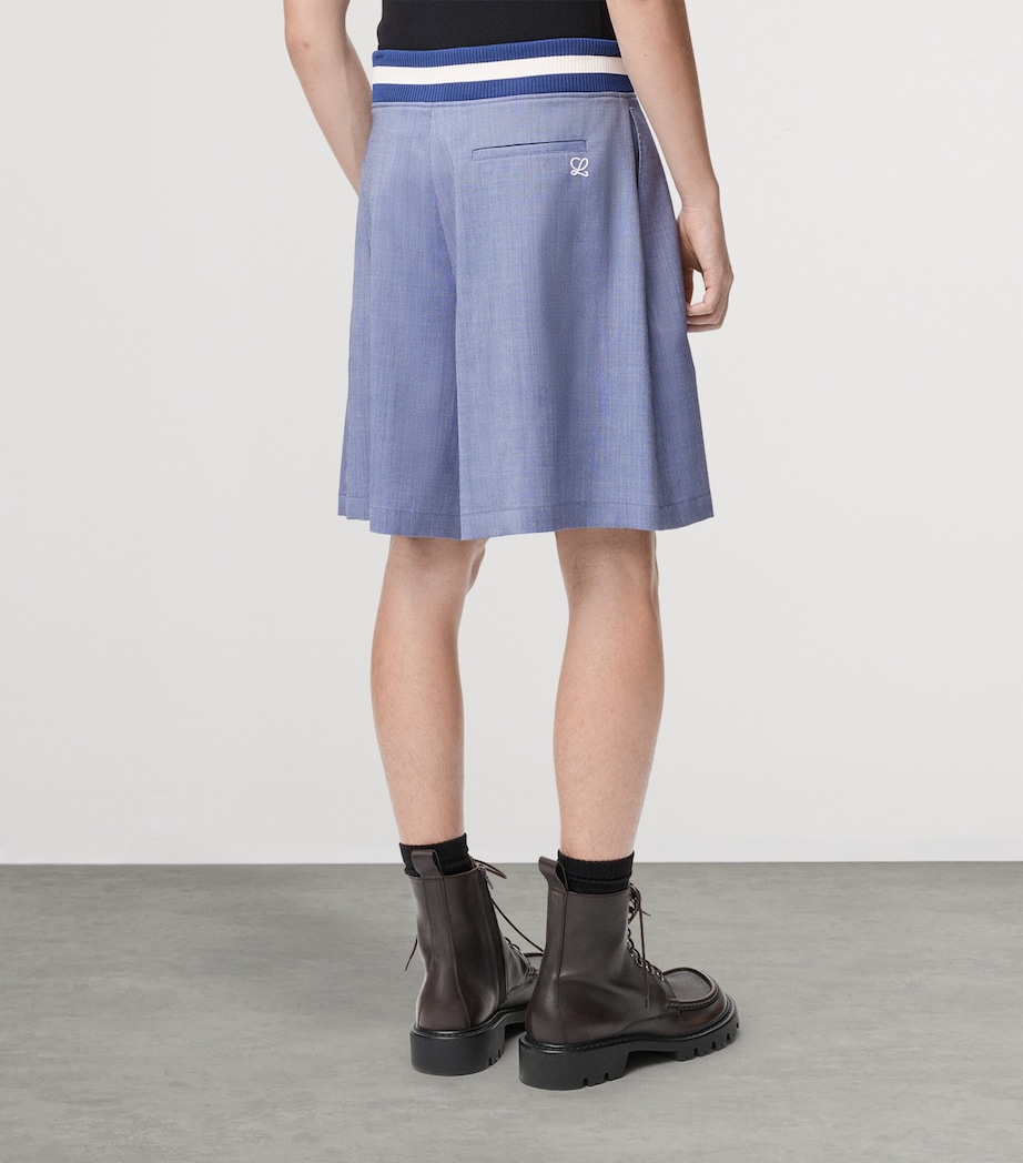 Wool-Blend Shorts BLUE Image 4