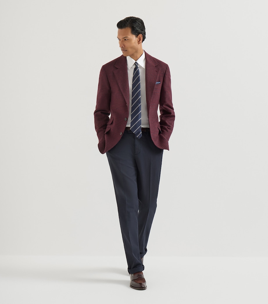 Brunello Cucinelli Mens Stretch-Cotton Gabardine Trousers Image 3