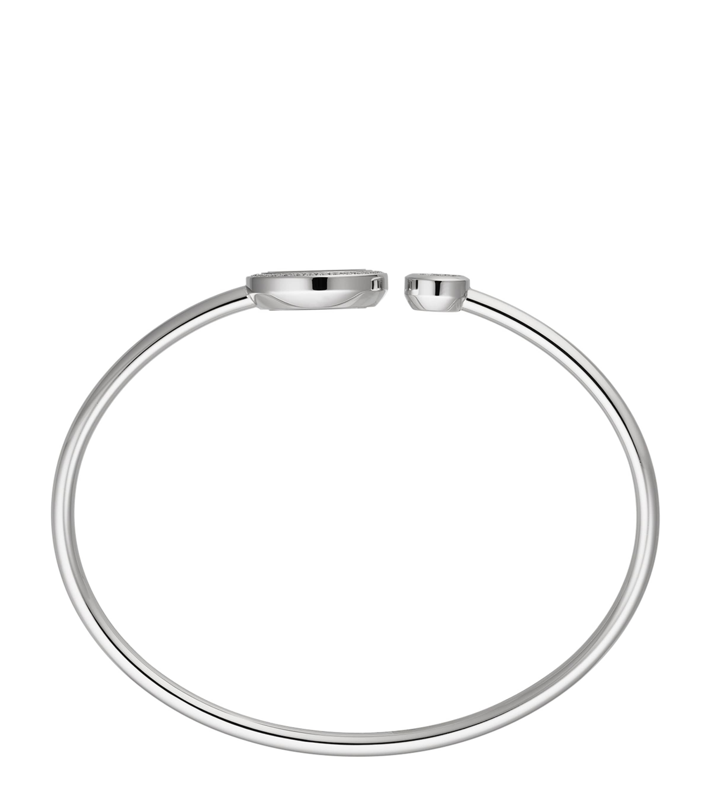 Small White Gold and Diamond Happy Spirit Bangle 18K WHITE GOLD Image 4