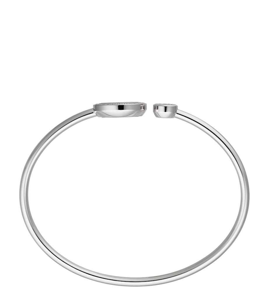 Small White Gold and Diamond Happy Spirit Bangle 18K WHITE GOLD Image 4