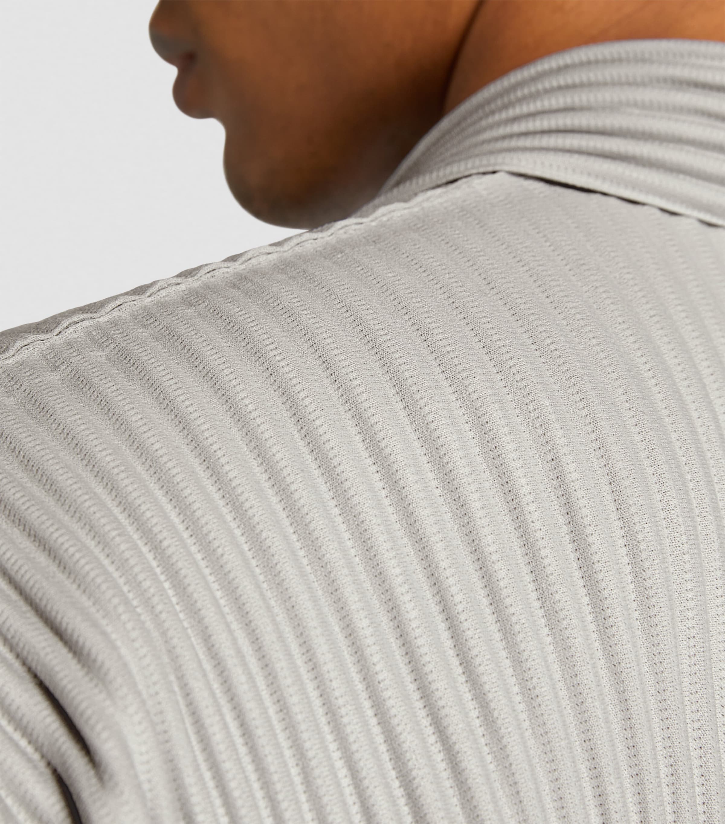 Pleated Polo Shirt 11 LIGHT GRAY Image 6