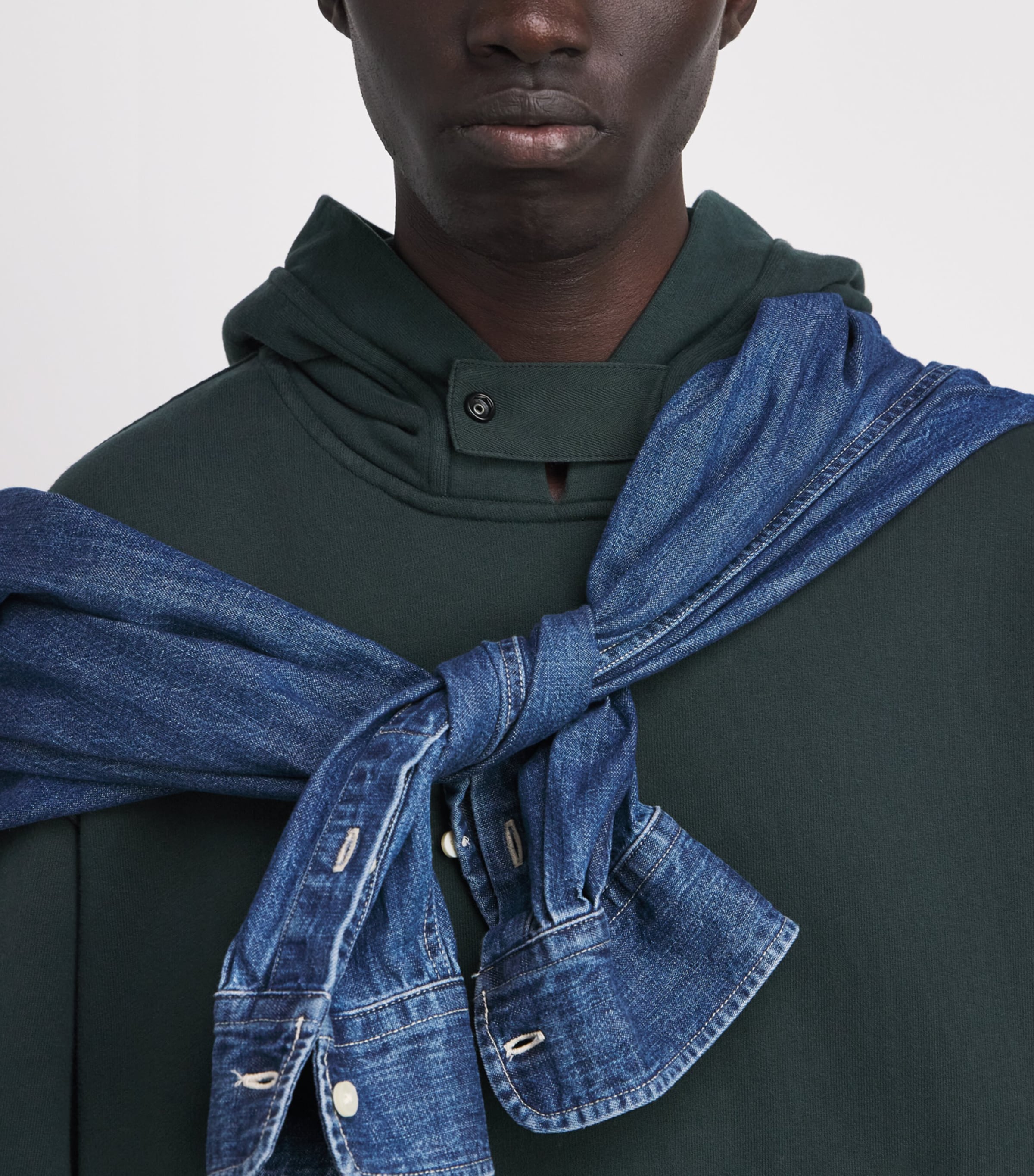 Stone Island Mens Organic Cotton Compass Hoodie Image 3