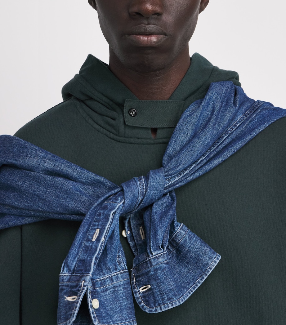 Stone Island Mens Organic Cotton Compass Hoodie Image 3